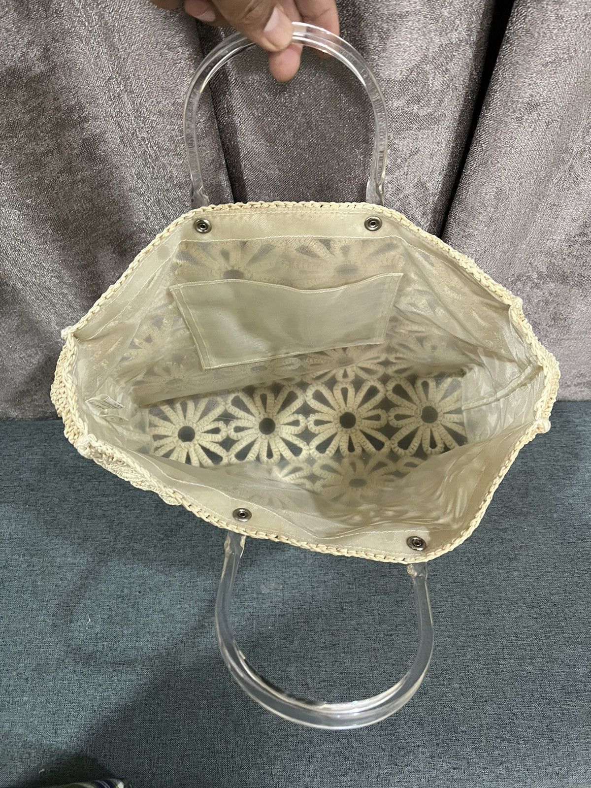Vintage Crochet Top Handle Bag Size ONE SIZE - 4 Thumbnail