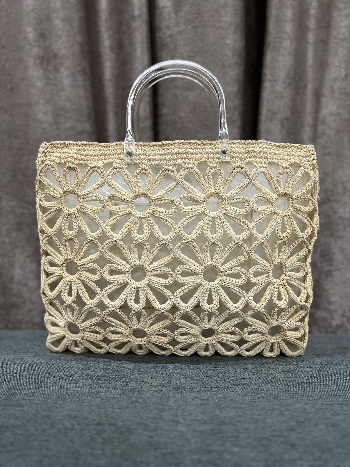 Vintage Crochet Top Handle Bag Size ONE SIZE - 1 Thumbnail