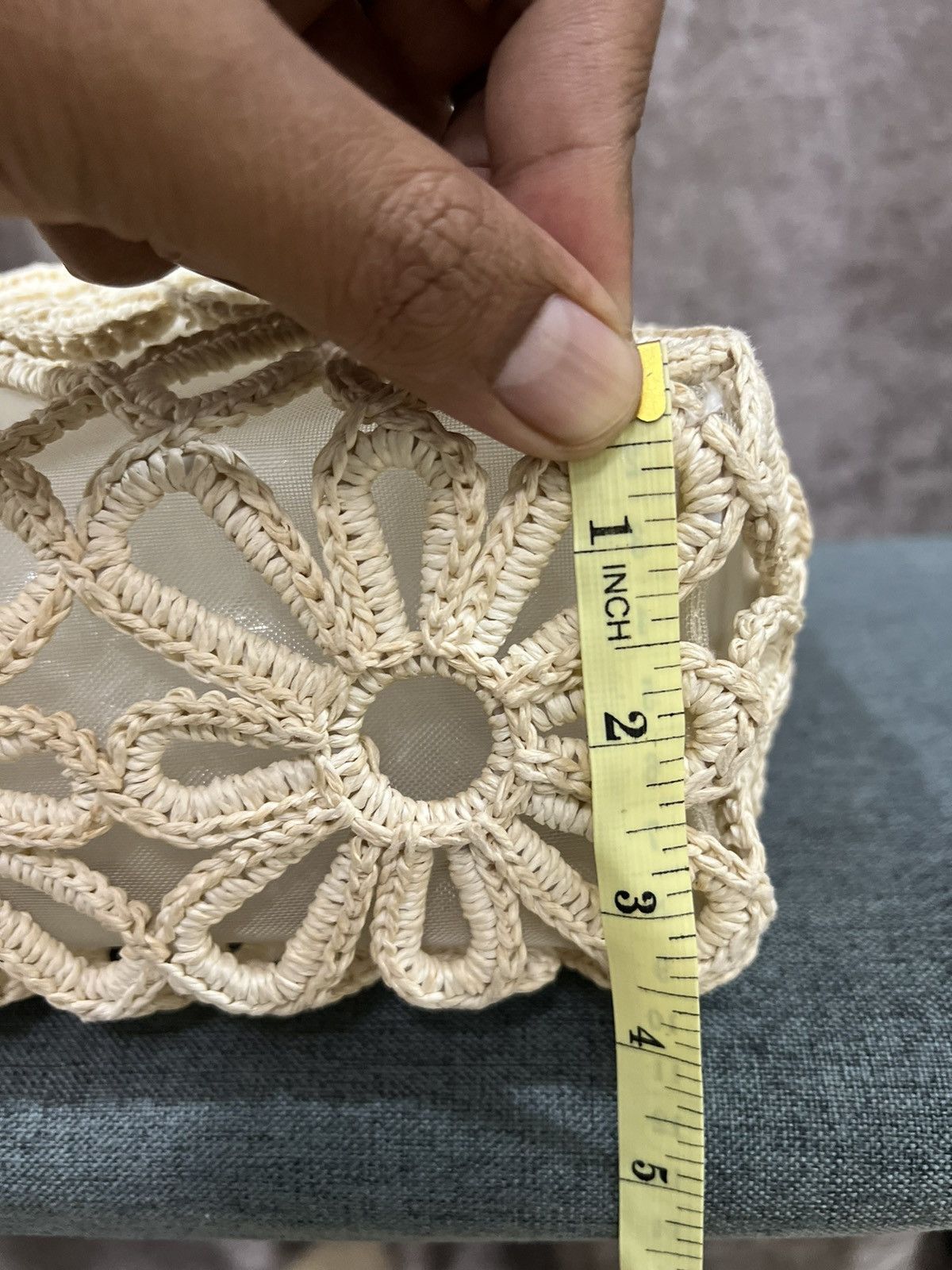 Vintage Crochet Top Handle Bag Size ONE SIZE - 7 Thumbnail
