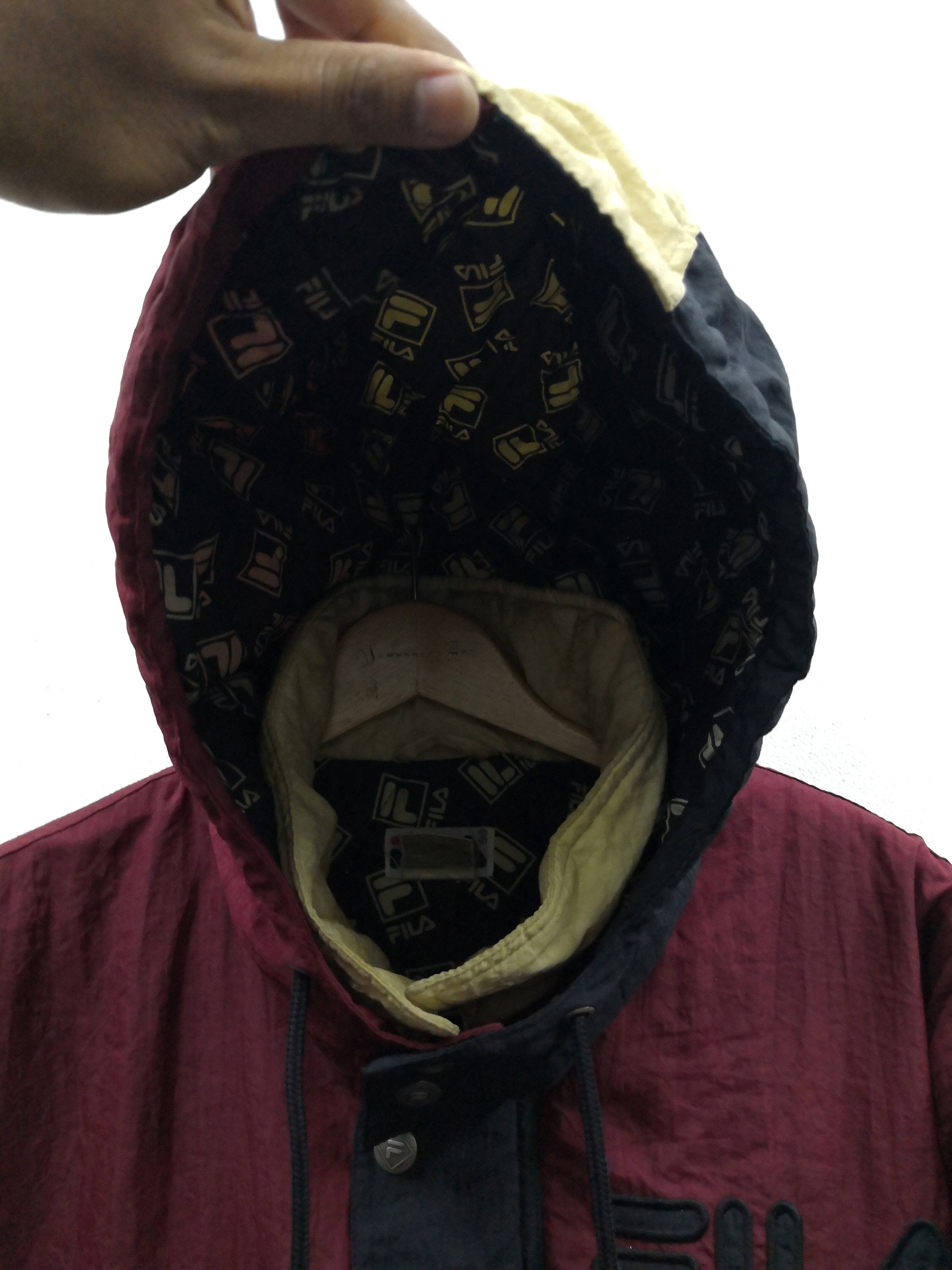 Fila × Vintage Vtg Fila Jacket Big Logo Hoodie Long Jacket Size US M / EU 48-50 / 2 - 7 Thumbnail