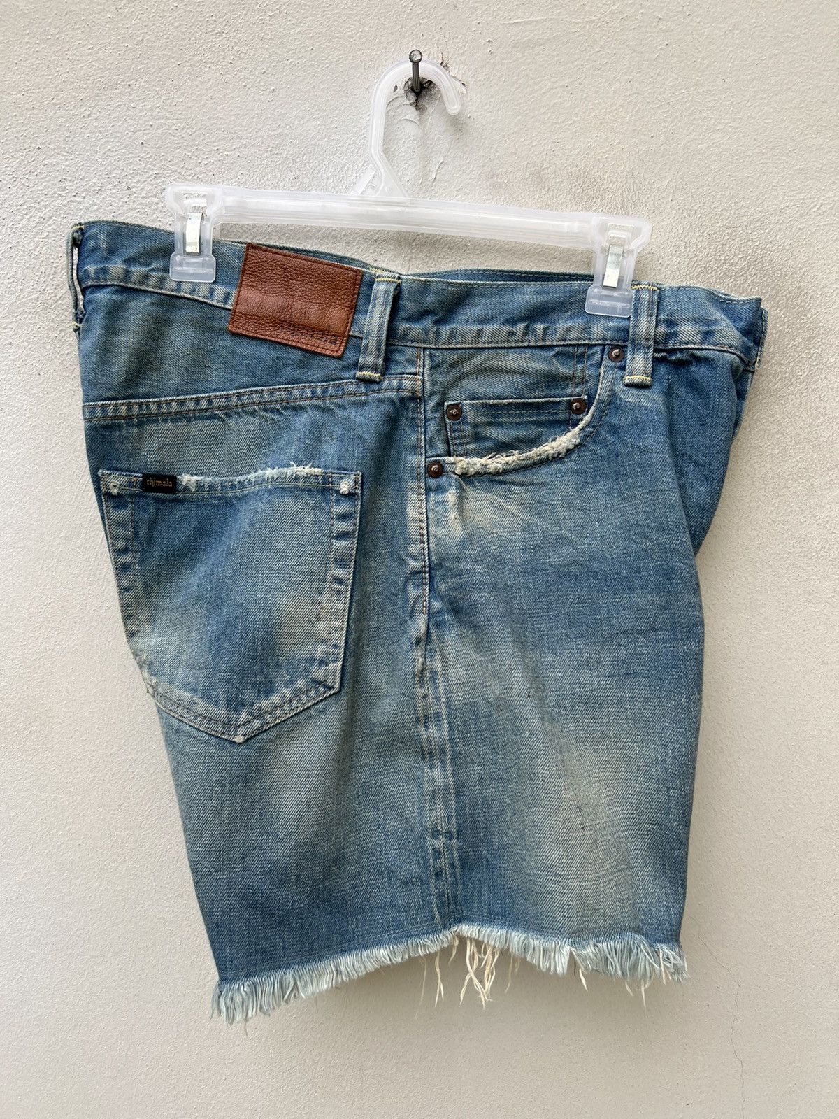 Chimala Chimala Japan Dirty Mud Denim Distressed Selvedge Short Pant Size US 33 - 21 Thumbnail