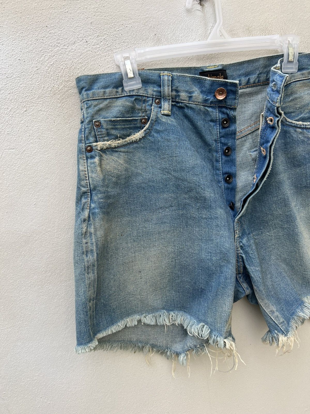 Chimala Chimala Japan Dirty Mud Denim Distressed Selvedge Short Pant Size US 33 - 8 Thumbnail