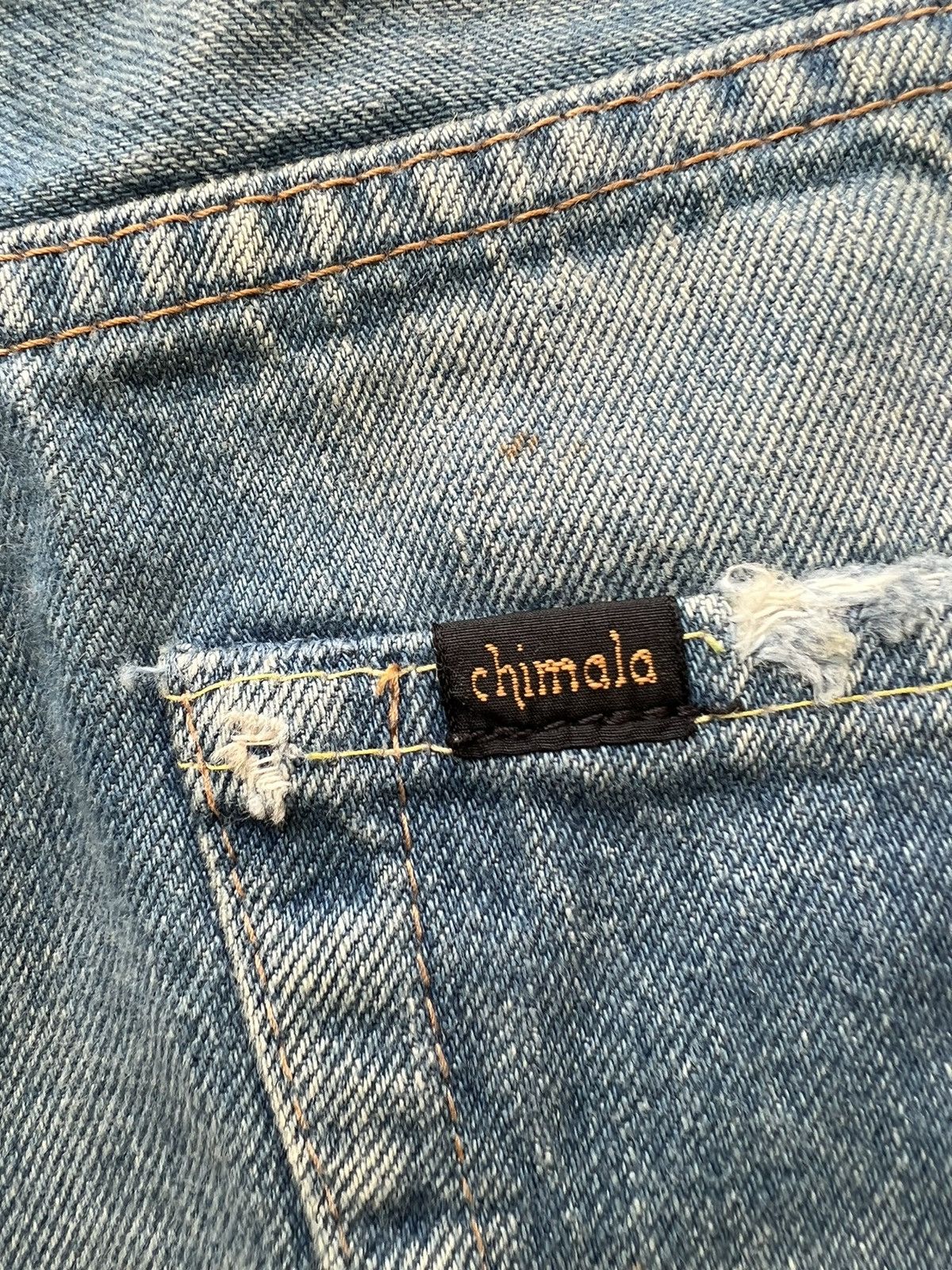Chimala Chimala Japan Dirty Mud Denim Distressed Selvedge Short Pant Size US 33 - 19 Thumbnail