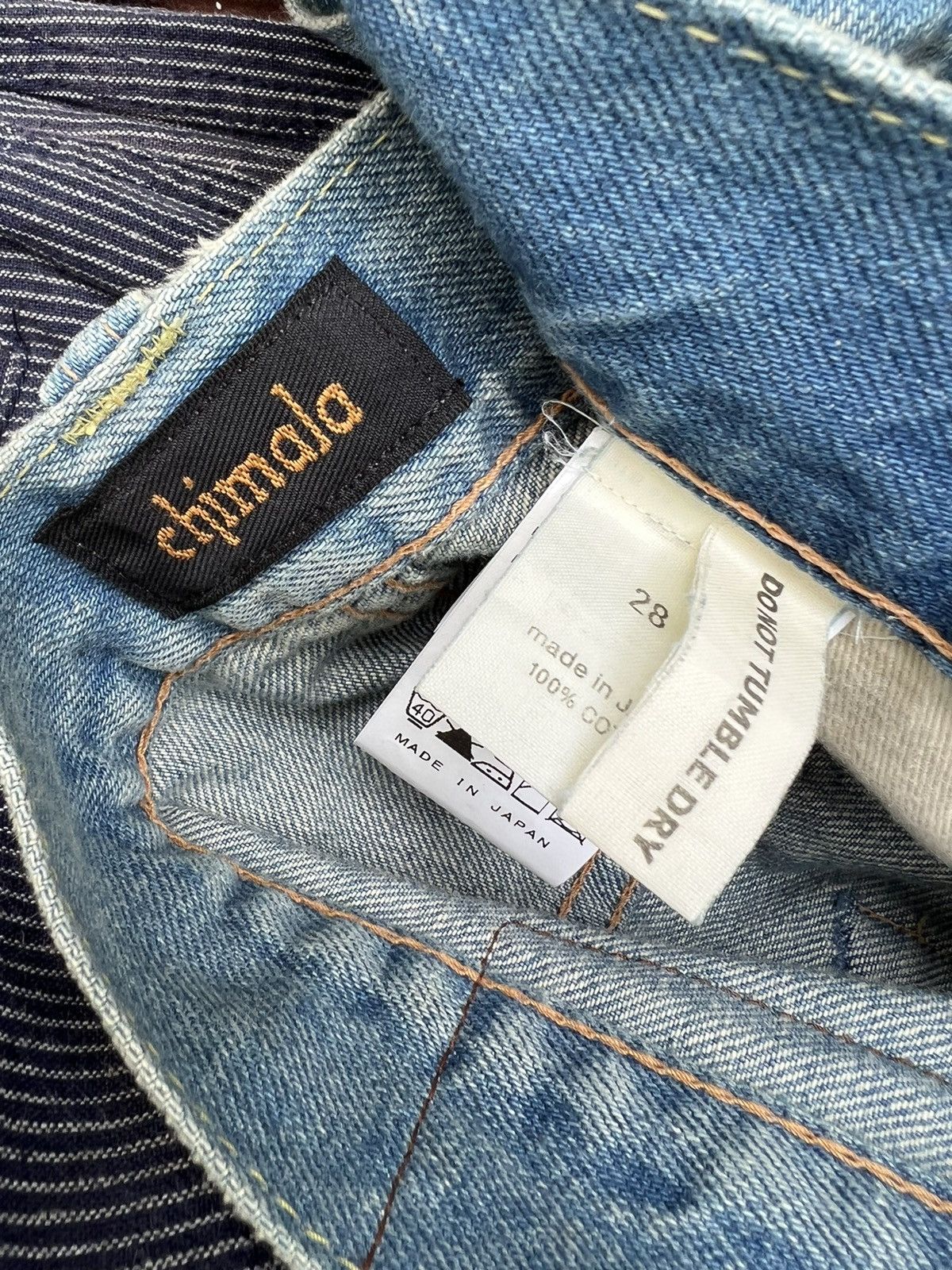 Chimala Chimala Japan Dirty Mud Denim Distressed Selvedge Short Pant Size US 33 - 23 Thumbnail