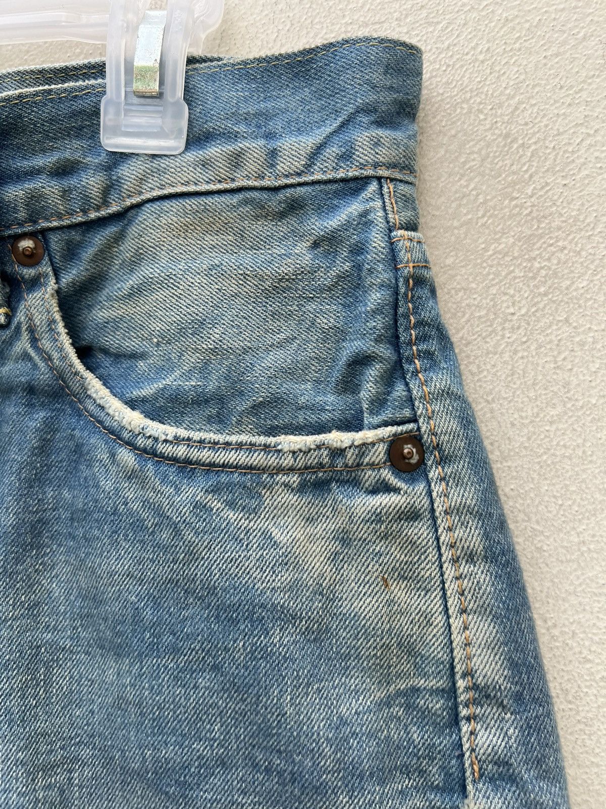 Chimala Chimala Japan Dirty Mud Denim Distressed Selvedge Short Pant Size US 33 - 11 Thumbnail