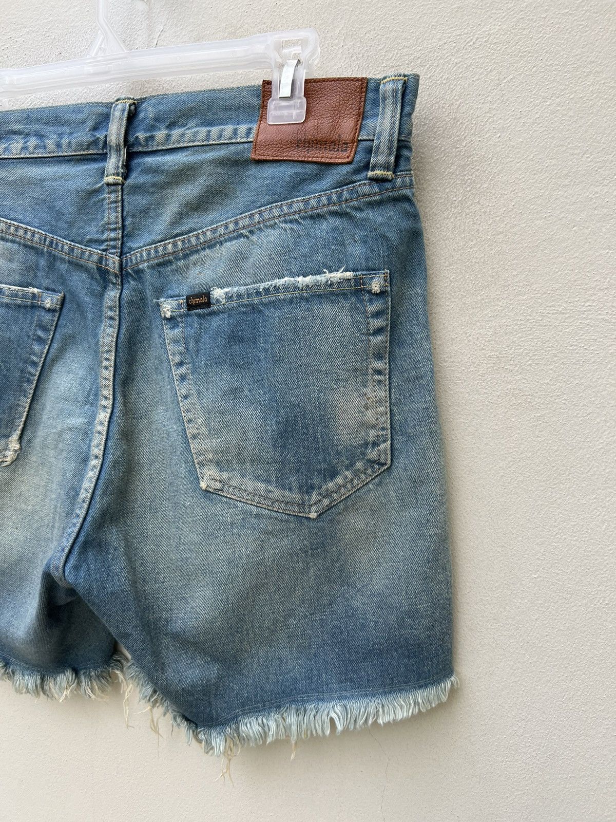 Chimala Chimala Japan Dirty Mud Denim Distressed Selvedge Short Pant Size US 33 - 18 Thumbnail