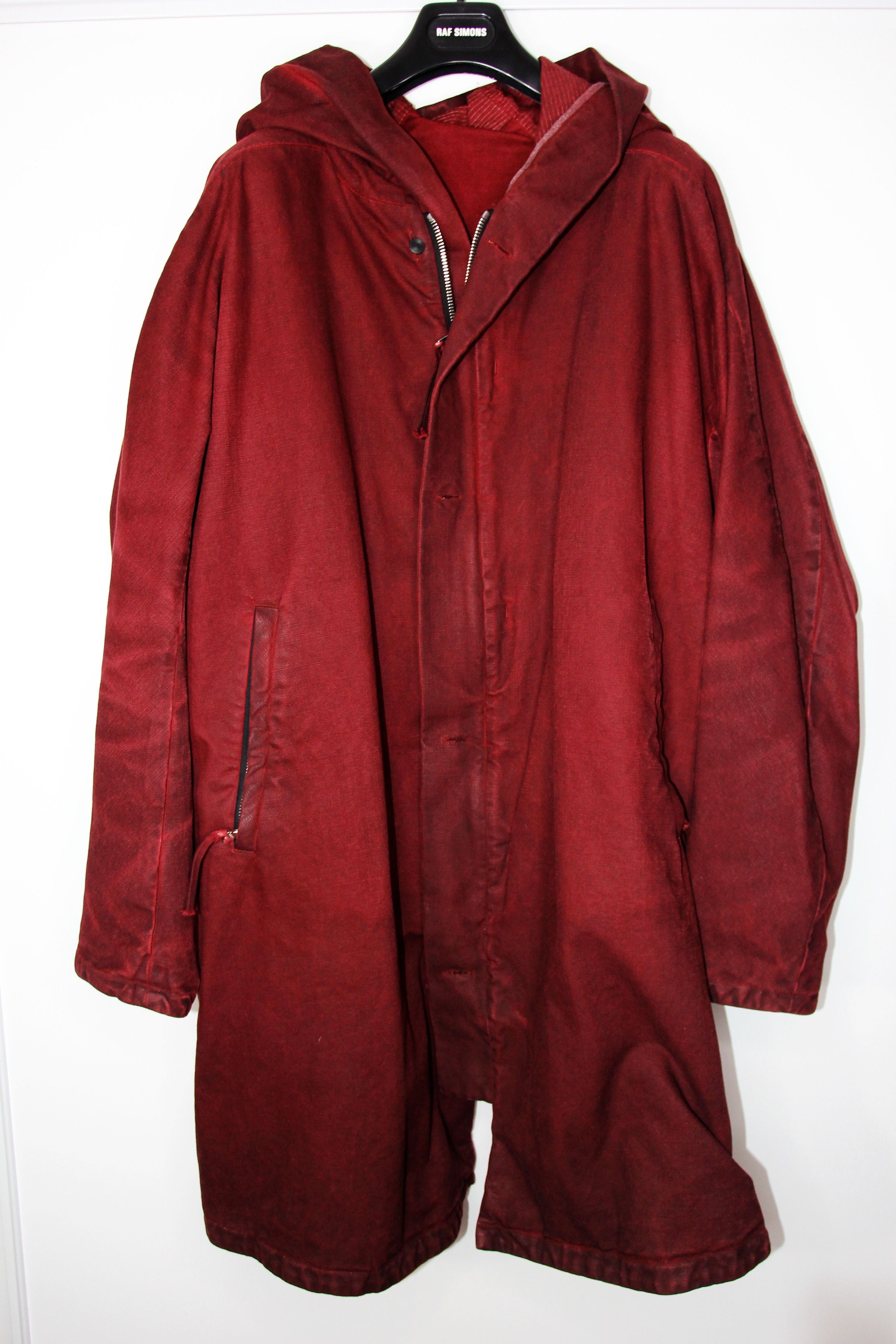 Boris Bidjan Saberi AW15 BORIS BIDJAN SABERI BLOOD RED 2 IN 1 COAT XL Size US XL / EU 56 / 4 - 14 Thumbnail