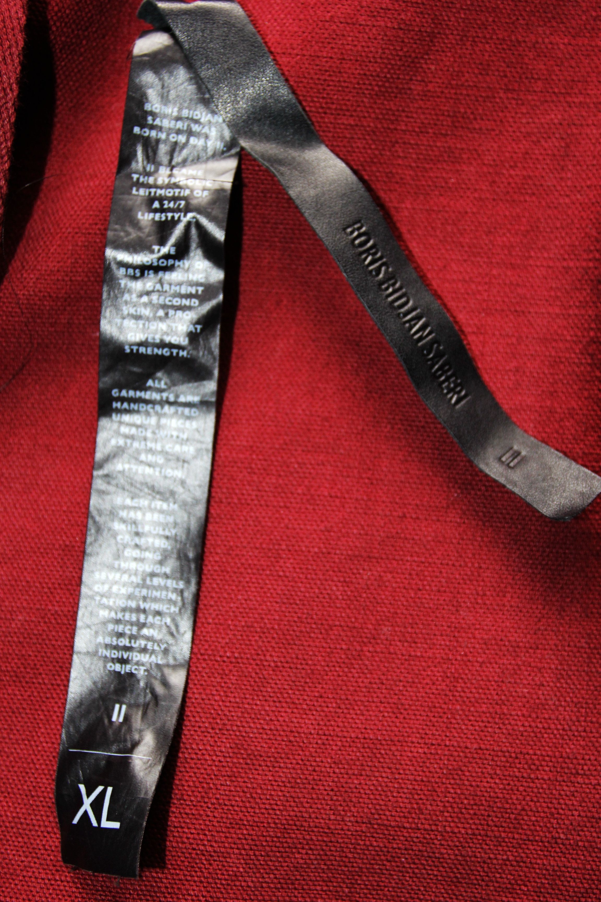 Boris Bidjan Saberi AW15 BORIS BIDJAN SABERI BLOOD RED 2 IN 1 COAT XL Size US XL / EU 56 / 4 - 18 Thumbnail