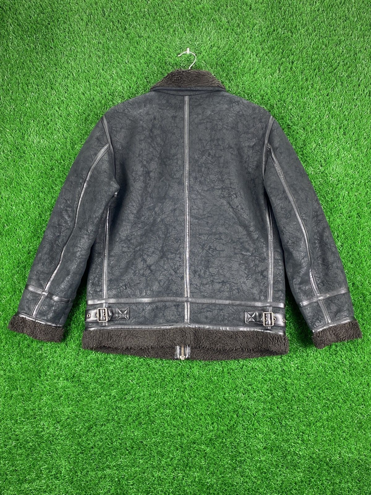 Japanese Brand × Vintage Vintage Yin & Yang Jeans Leather Jacket Sherpa Size US M / EU 48-50 / 2 - 8 Thumbnail