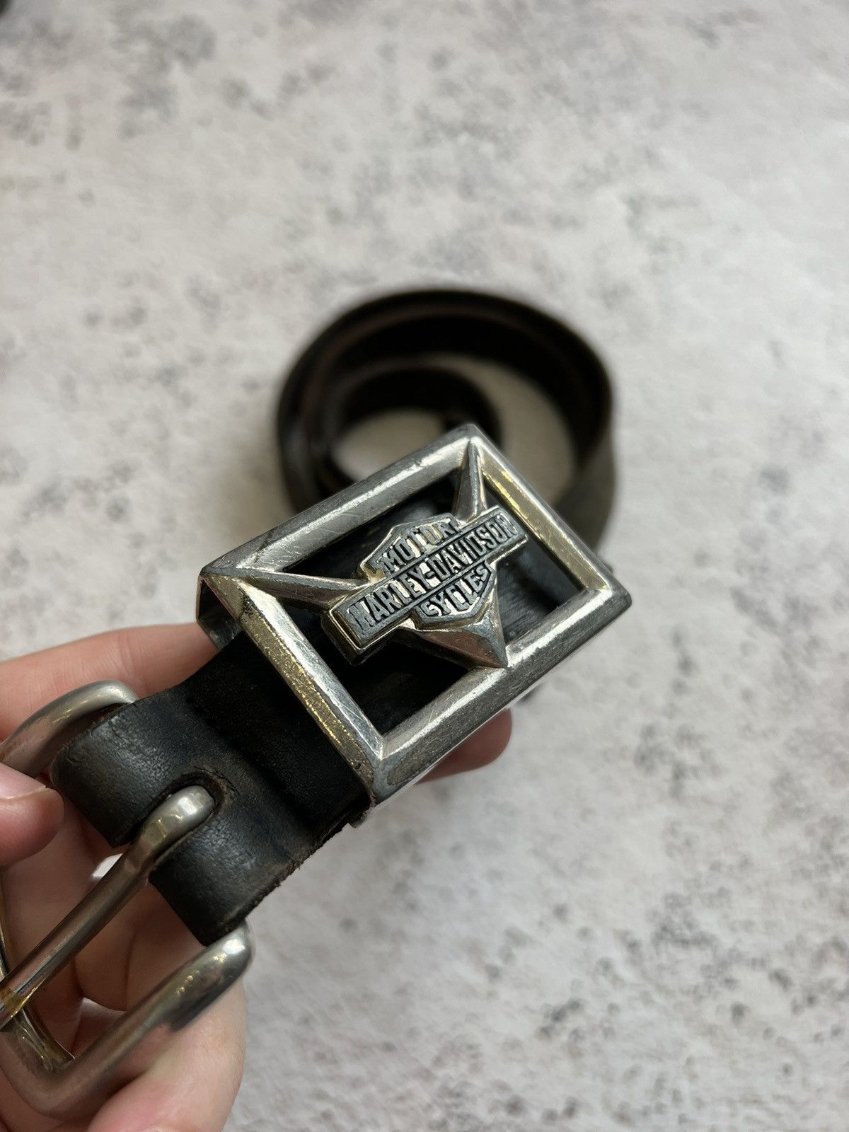 Harley Davidson × Japanese Brand × Vintage 1997 Harley Davidson Leather Belt Vintage Size ONE SIZE - 1 Thumbnail