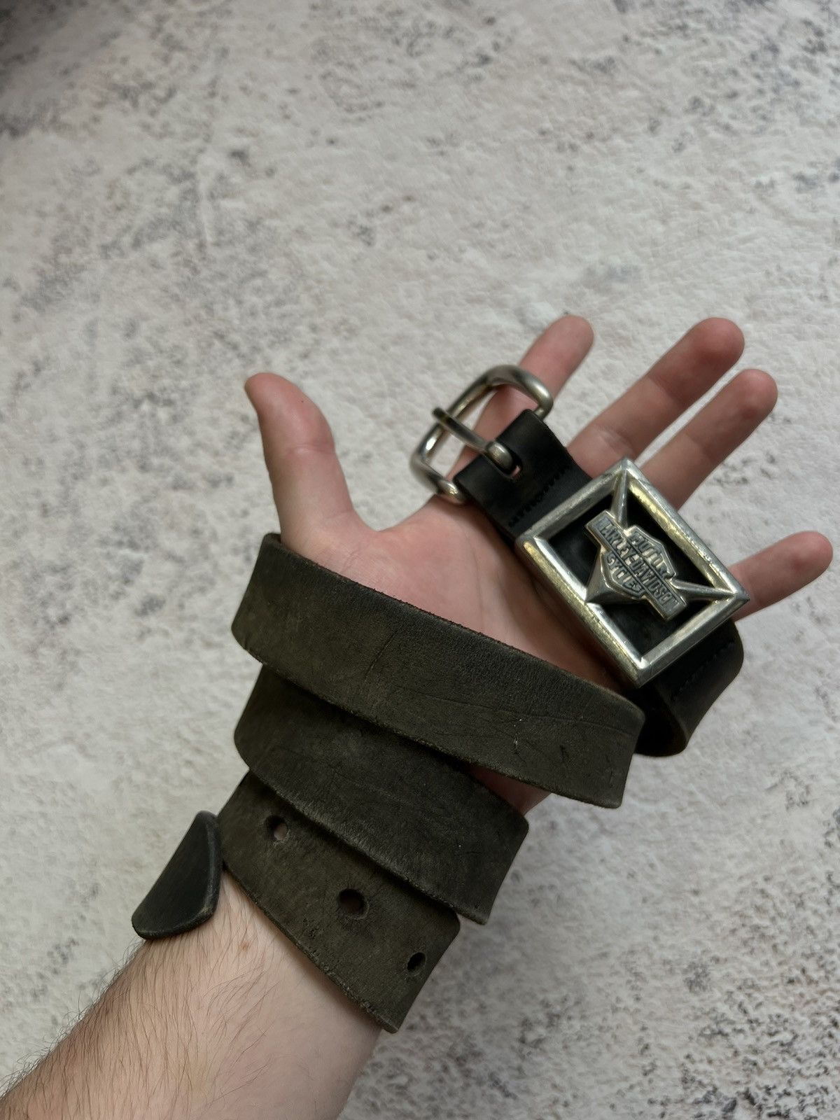 Harley Davidson × Japanese Brand × Vintage 1997 Harley Davidson Leather Belt Vintage Size ONE SIZE - 9 Thumbnail