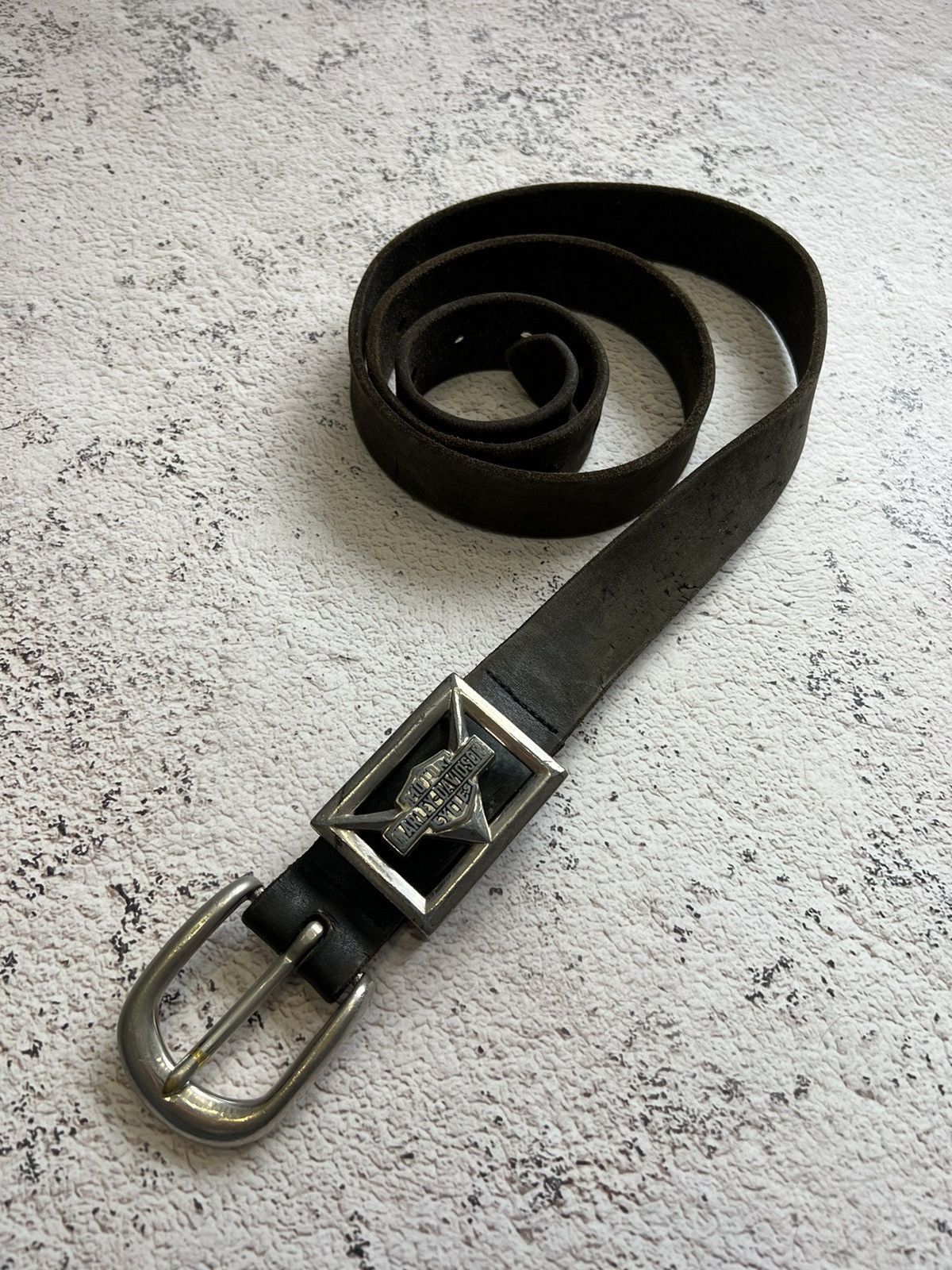 Harley Davidson × Japanese Brand × Vintage 1997 Harley Davidson Leather Belt Vintage Size ONE SIZE - 2 Thumbnail
