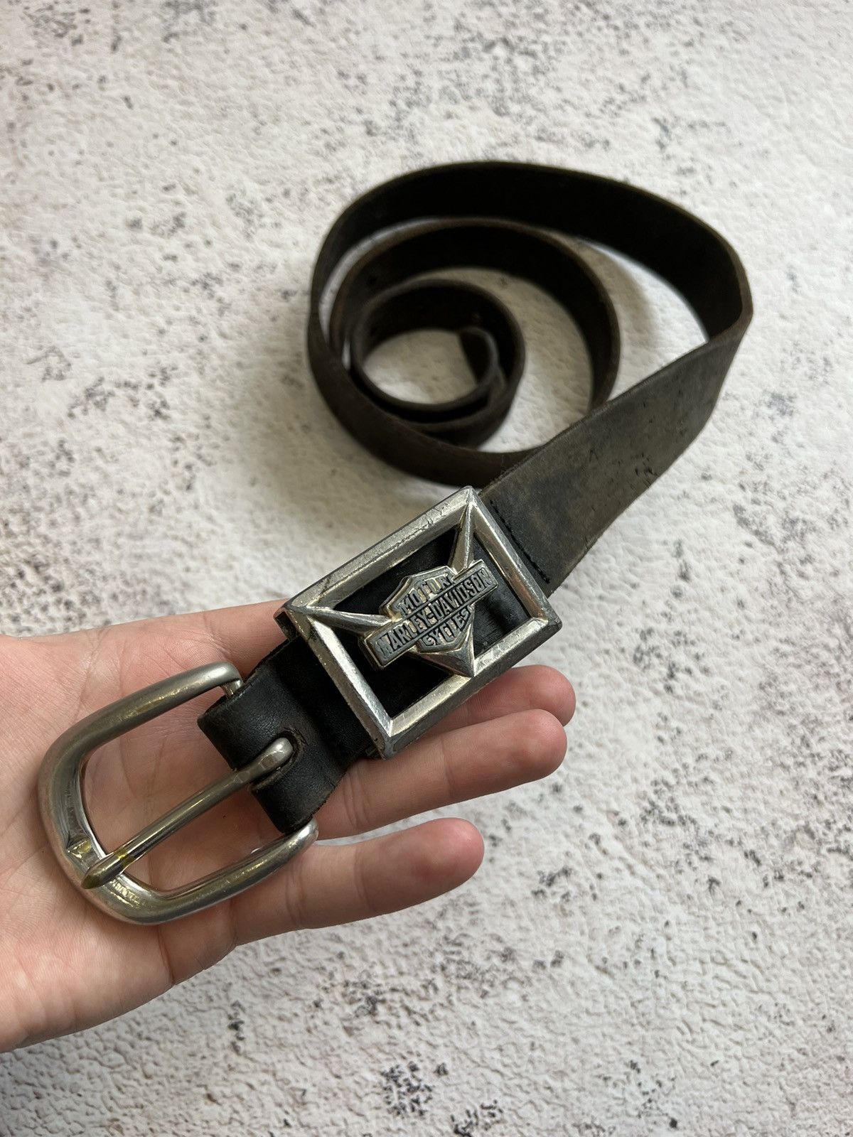 Harley Davidson × Japanese Brand × Vintage 1997 Harley Davidson Leather Belt Vintage Size ONE SIZE - 3 Thumbnail