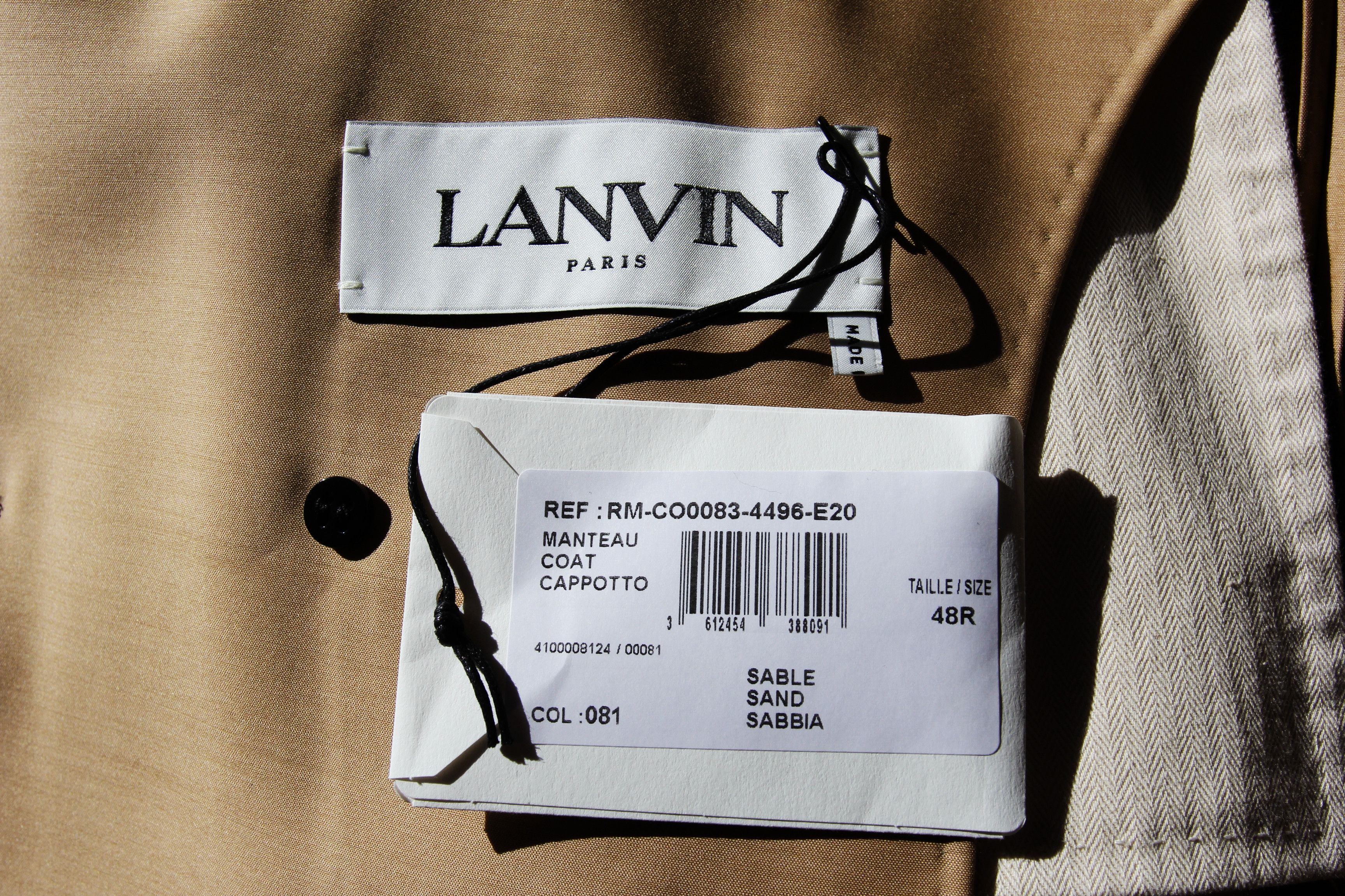 Lanvin BNWT SS20 LANVIN WOOL SILK BLEND HOODED COAT 48 Size US M / EU 48-50 / 2 - 15 Thumbnail