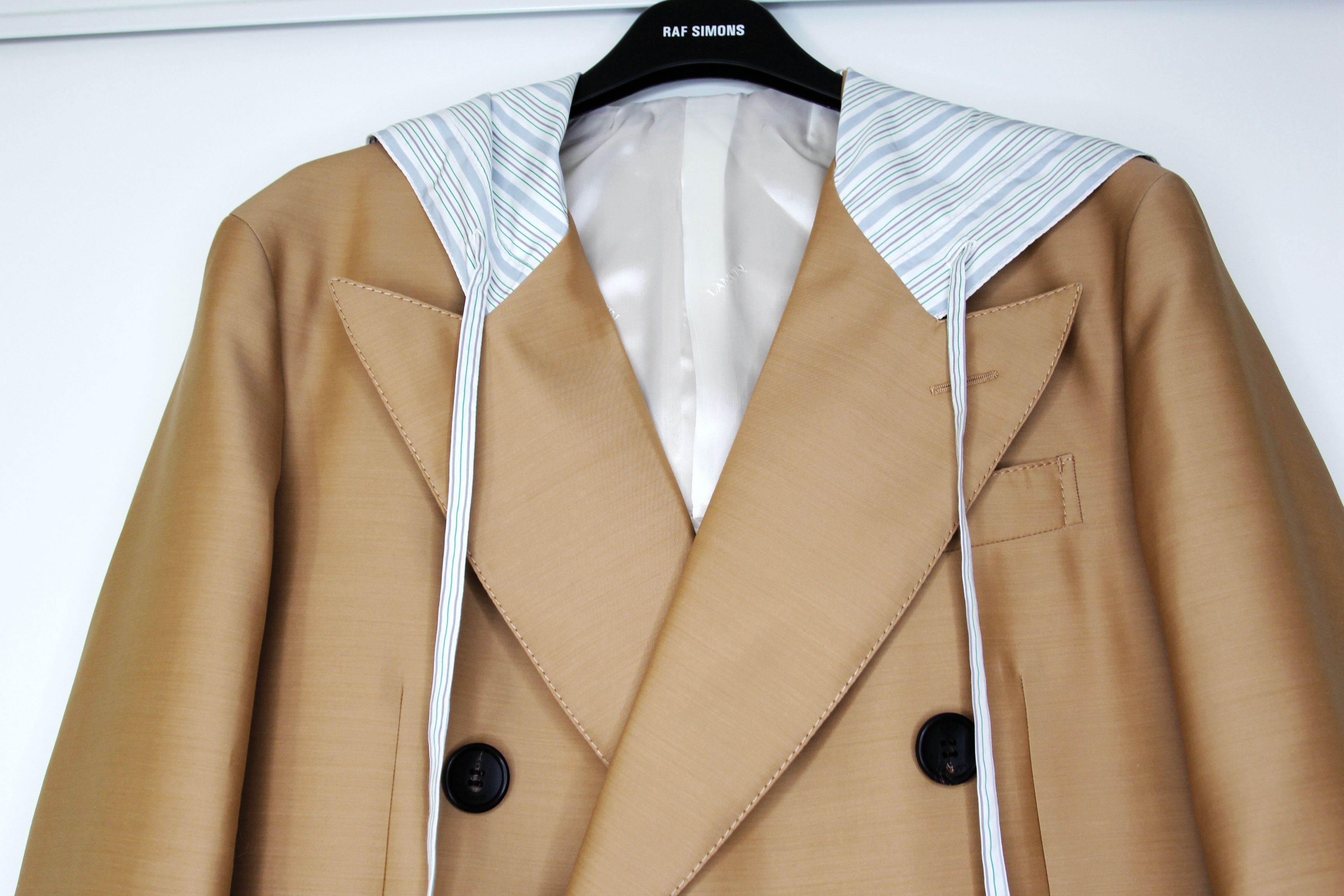 Lanvin BNWT SS20 LANVIN WOOL SILK BLEND HOODED COAT 48 Size US M / EU 48-50 / 2 - 5 Thumbnail