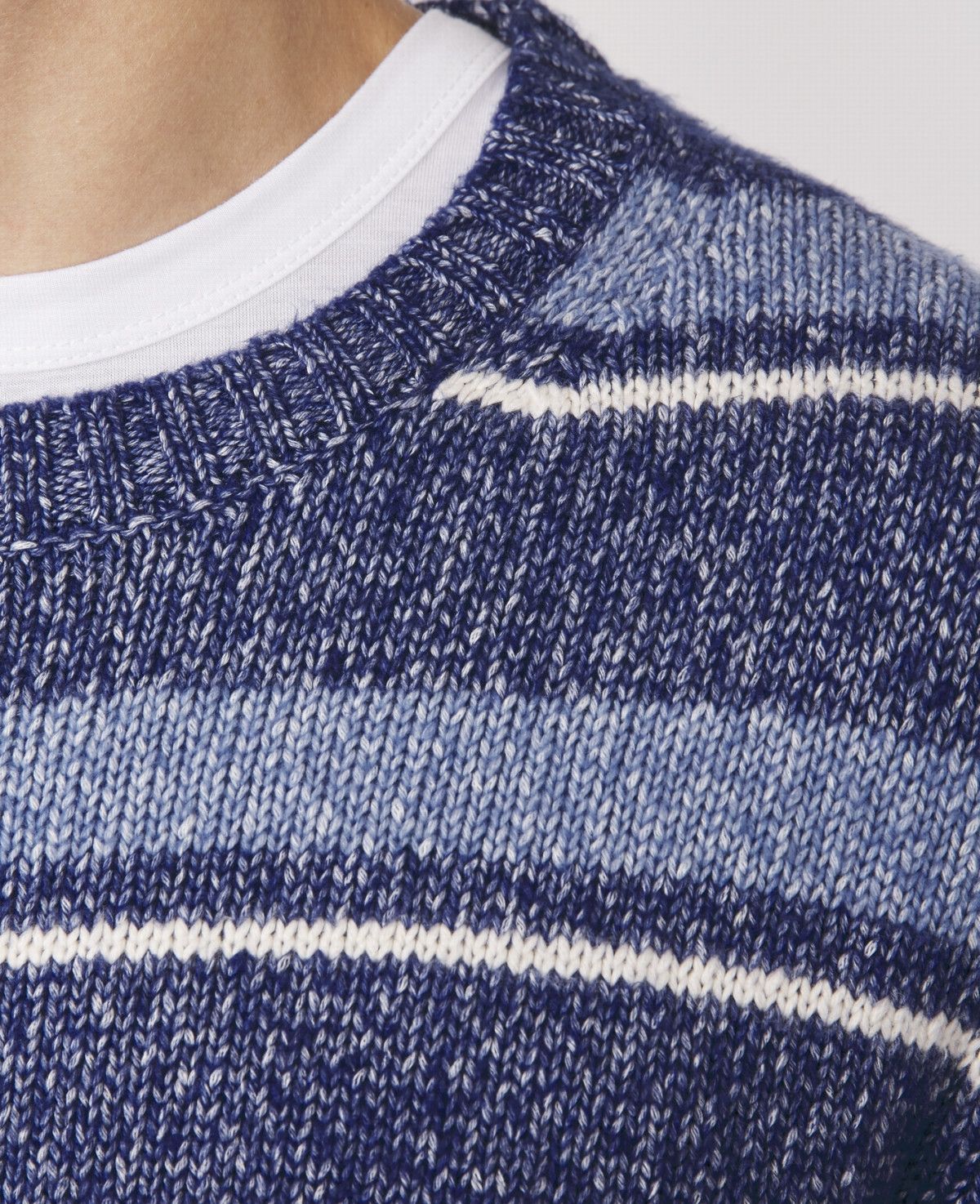 BNWT SS22 OFFICINE GENERALE MARCO HTR STRIPED SWEATER L