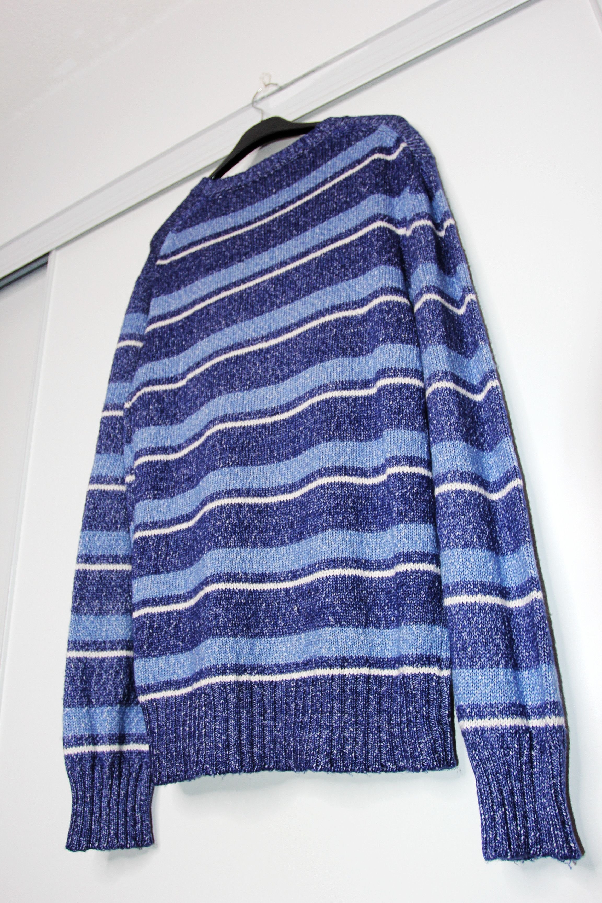 BNWT SS22 OFFICINE GENERALE MARCO HTR STRIPED SWEATER L