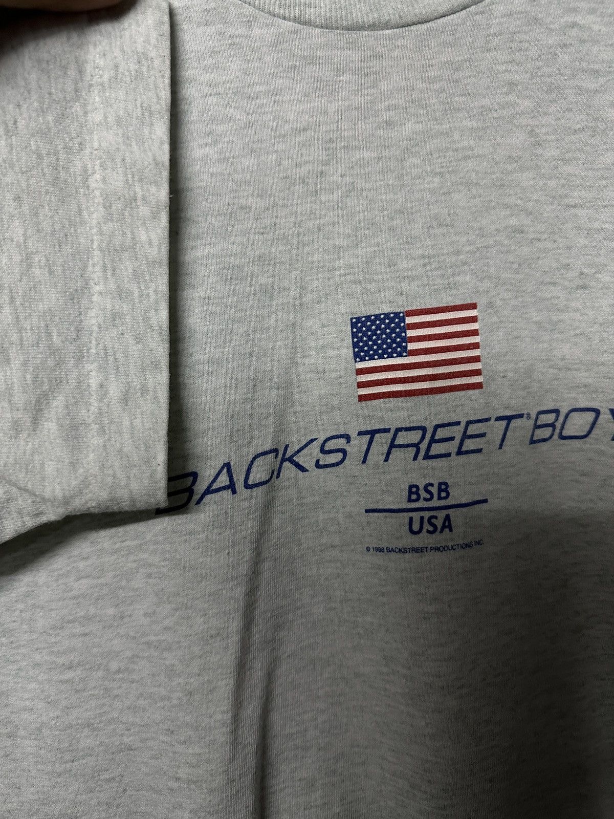 Band Tees × Vintage Vintage 90s Backstreet Boys Canter Flag Logo Tee Size US L / EU 52-54 / 3 - 5 Thumbnail