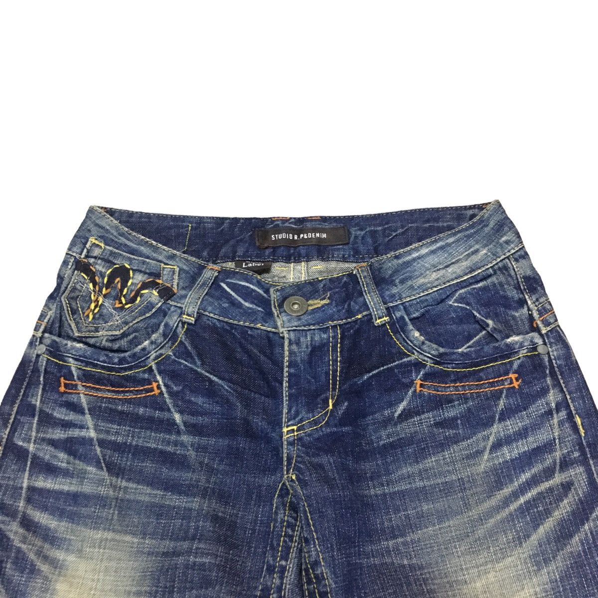 If Six Was Nine × Japanese Brand Very Rare Design Vintage Brand Studio RP Flared Jeans 1990s Size US 27 - 3 Thumbnail