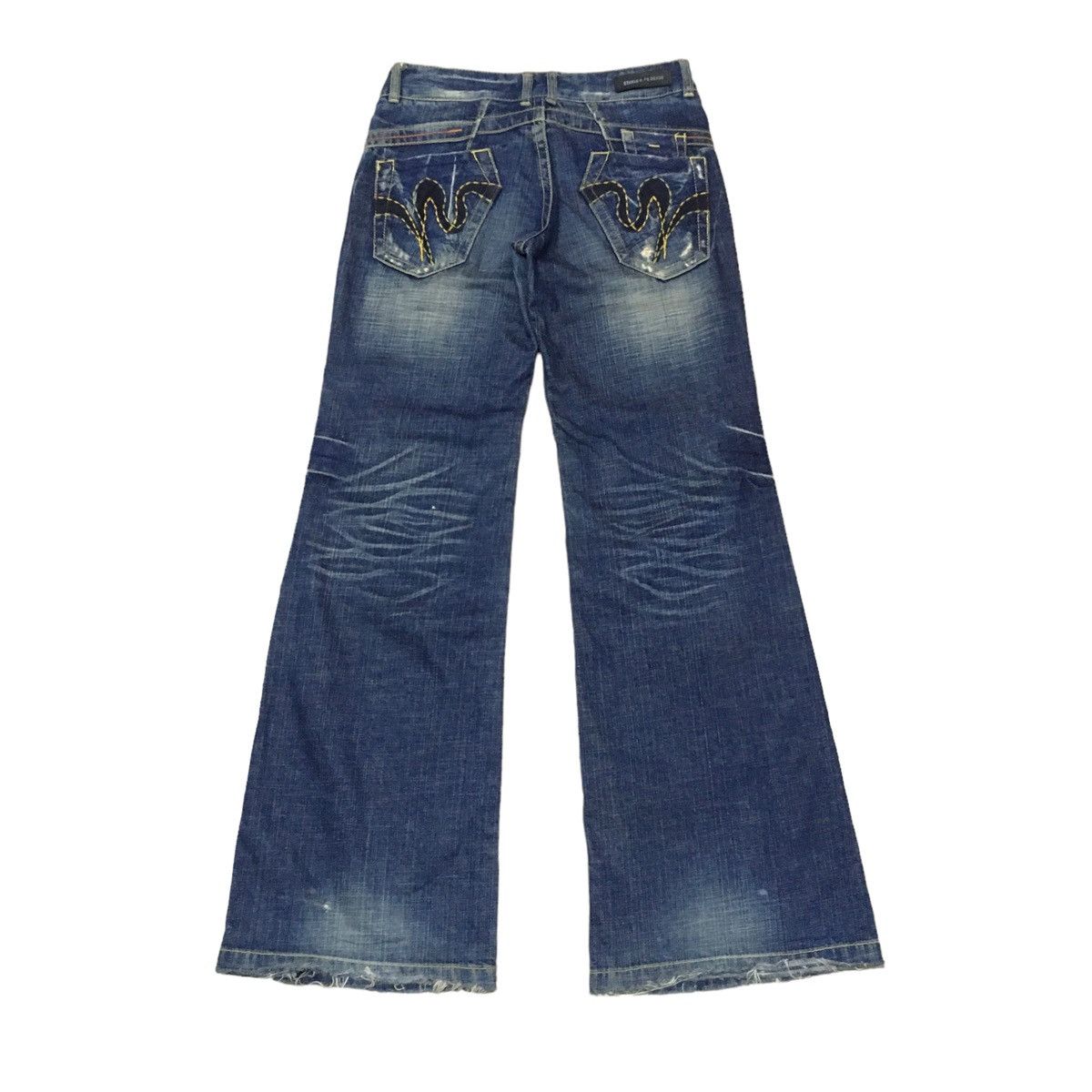 If Six Was Nine × Japanese Brand Very Rare Design Vintage Brand Studio RP Flared Jeans 1990s Size US 27 - 2 Thumbnail