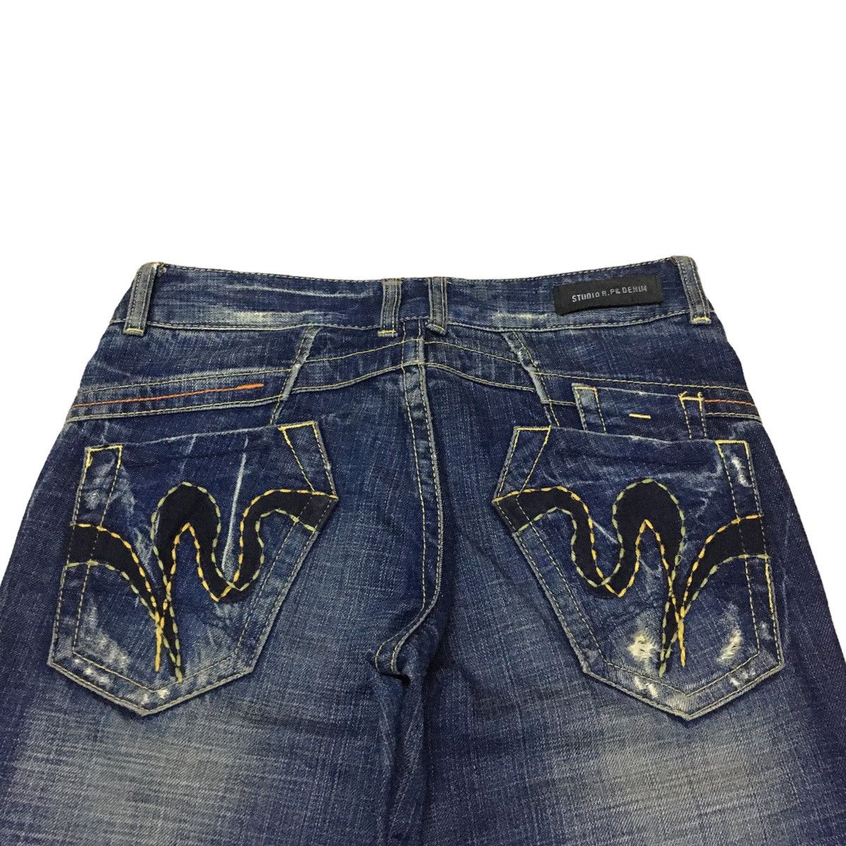 If Six Was Nine × Japanese Brand Very Rare Design Vintage Brand Studio RP Flared Jeans 1990s Size US 27 - 4 Thumbnail