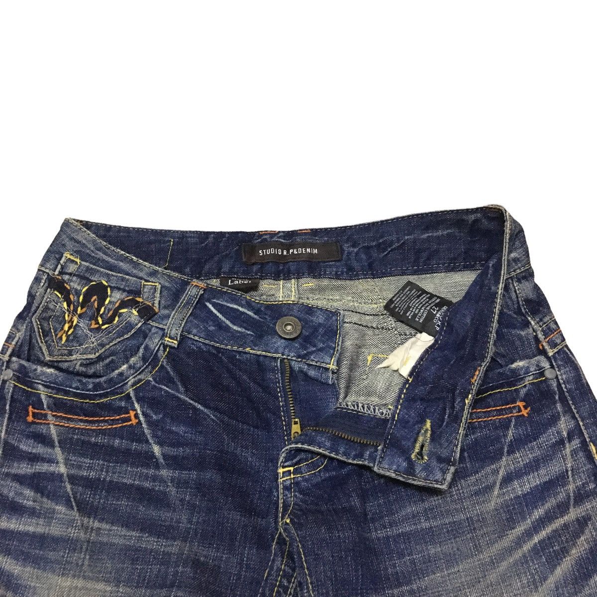If Six Was Nine × Japanese Brand Very Rare Design Vintage Brand Studio RP Flared Jeans 1990s Size US 27 - 7 Thumbnail
