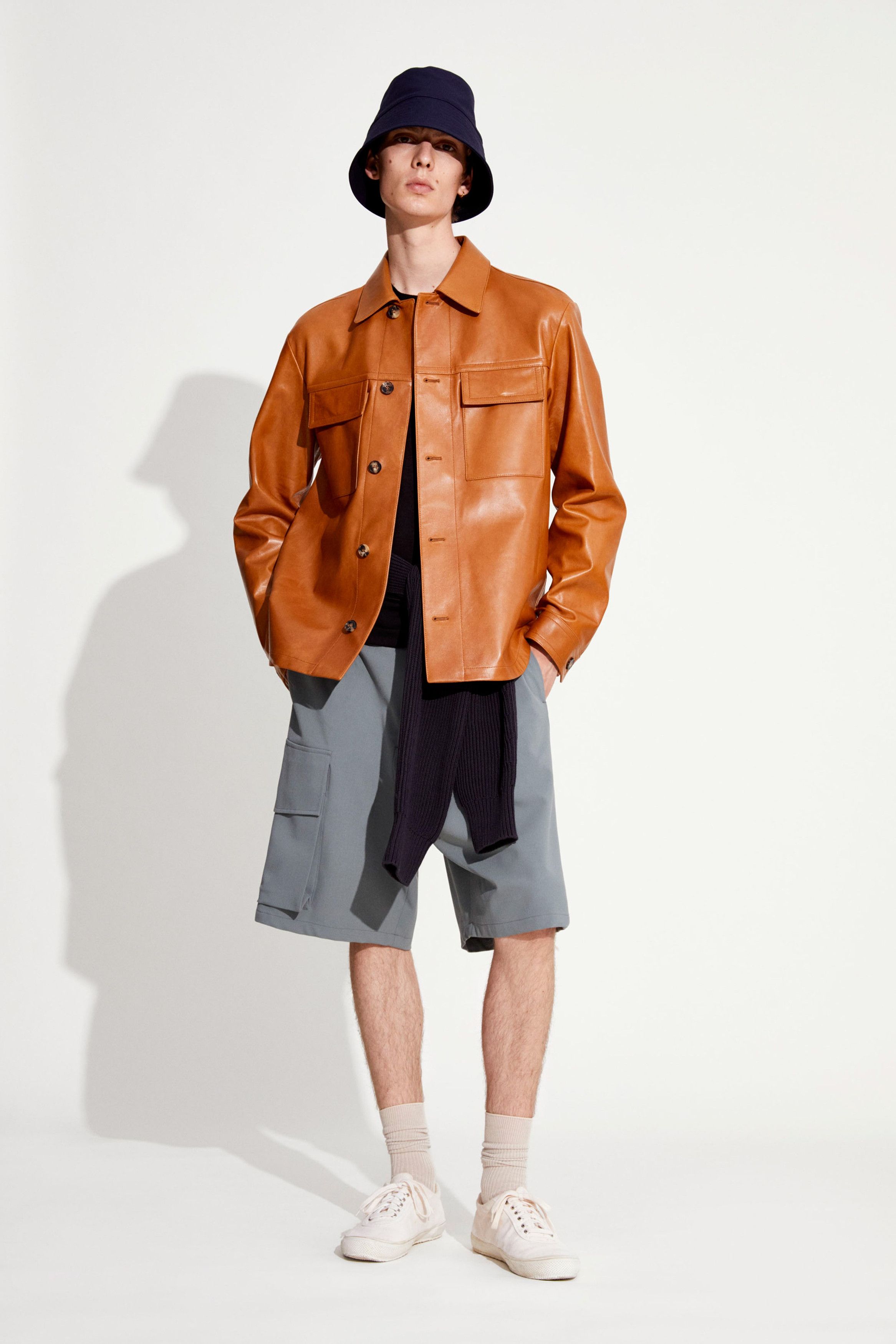Joseph BNWT SS20 JOSEPH STEPHEN LEATHER OVERSHIRT JACKET 48 Size US M / EU 48-50 / 2 - 1 Thumbnail