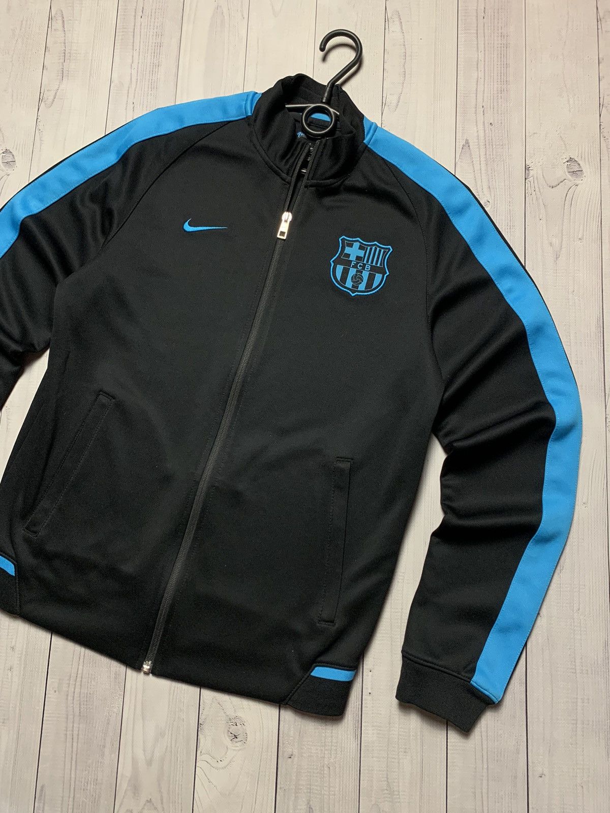 Nike × Vintage Vintage Nike Barcelona track jacket size S blue line Size US S / EU 44-46 / 1 - 2 Thumbnail