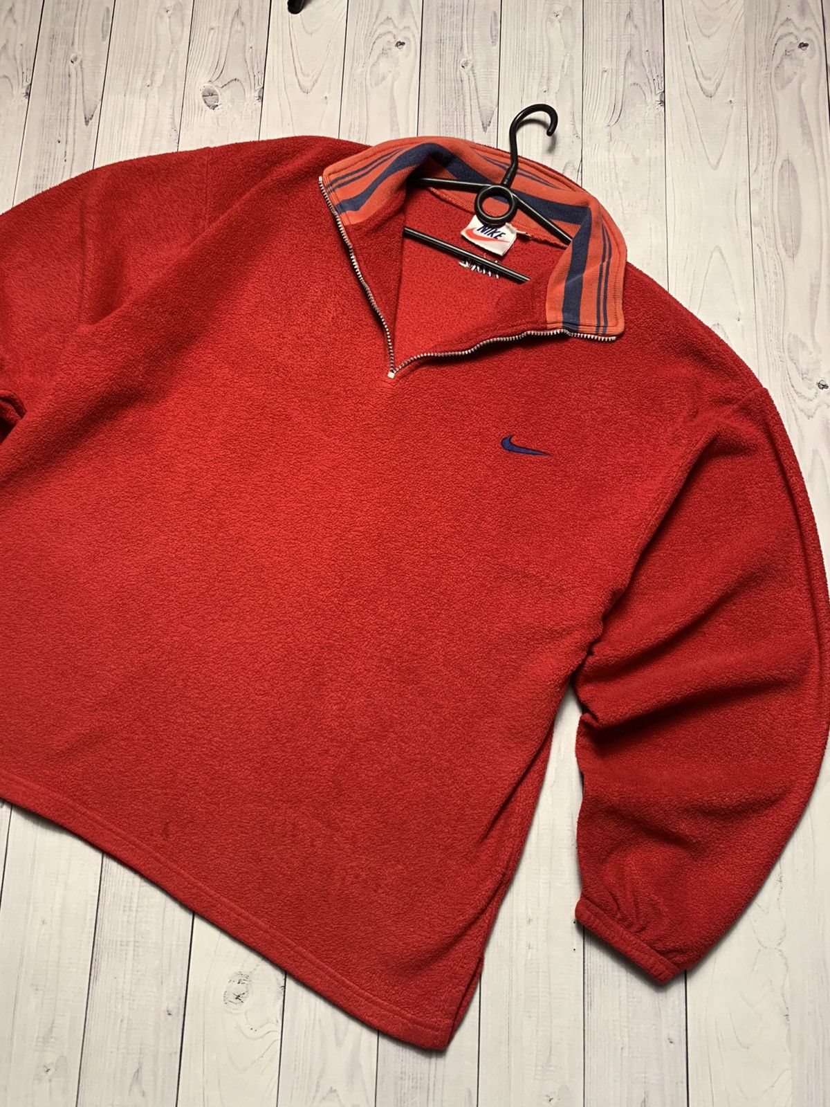 Nike × Vintage Vintage Nike fleece sweatshirt zip size L Size US L / EU 52-54 / 3 - 2 Thumbnail