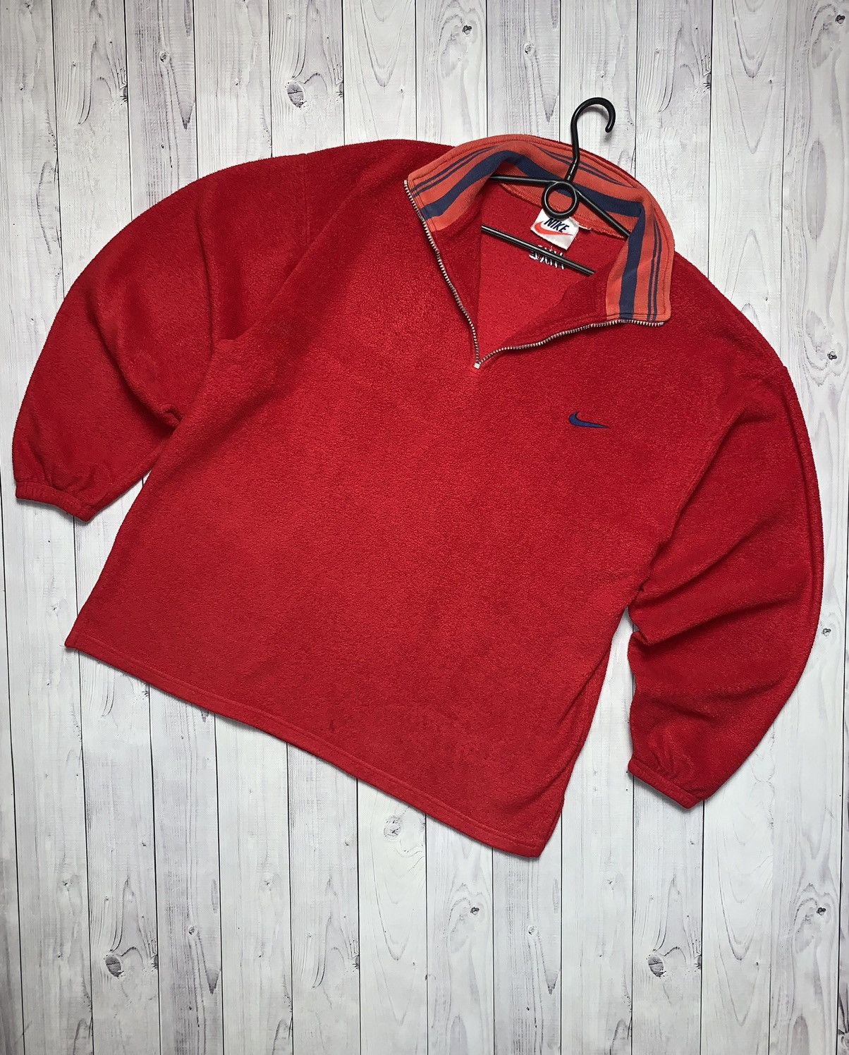 Nike × Vintage Vintage Nike fleece sweatshirt zip size L Size US L / EU 52-54 / 3 - 1 Thumbnail