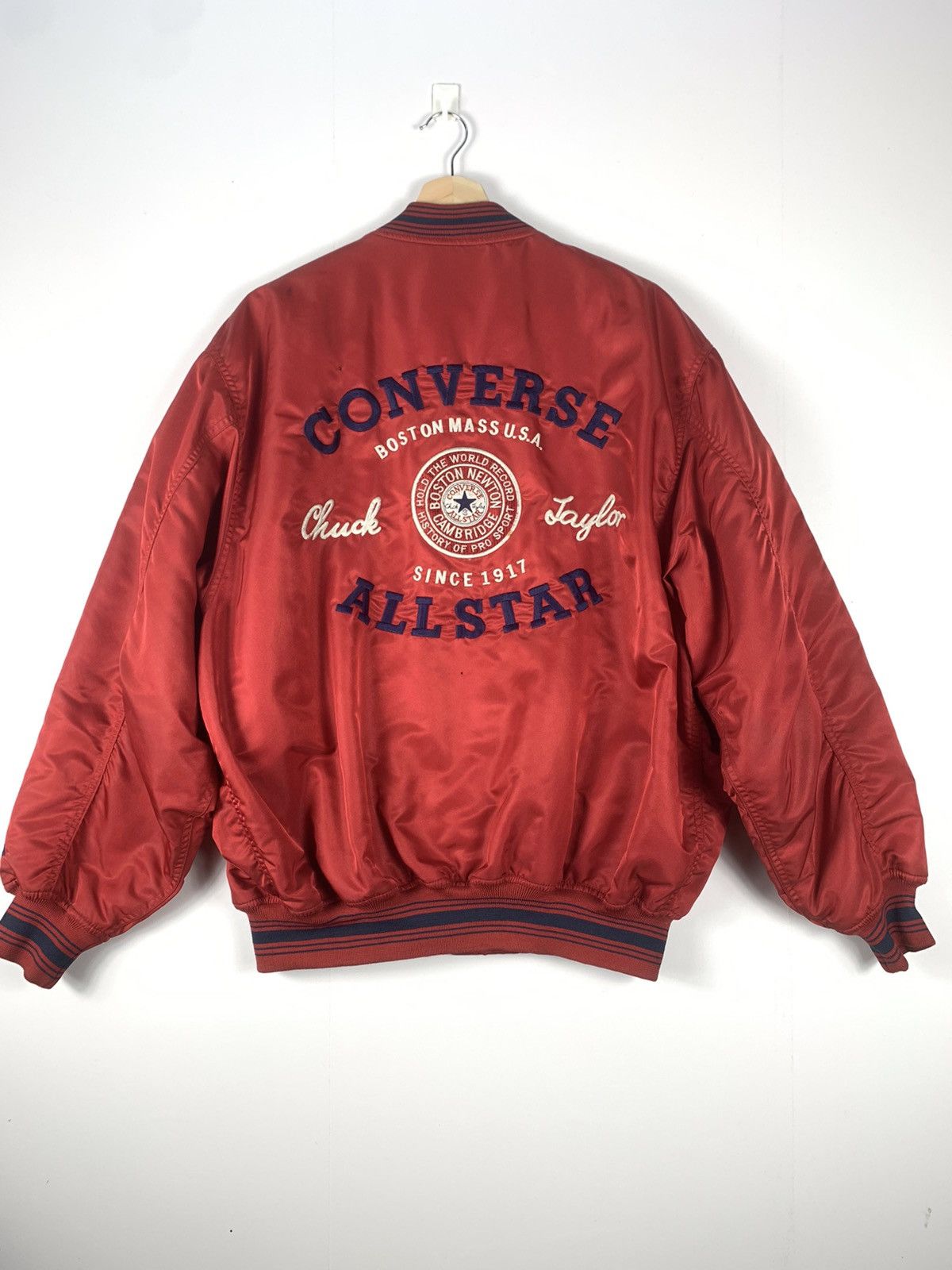 Bomber Jacket × Converse Vintage Converse Bomber Jacket Embroidered ...