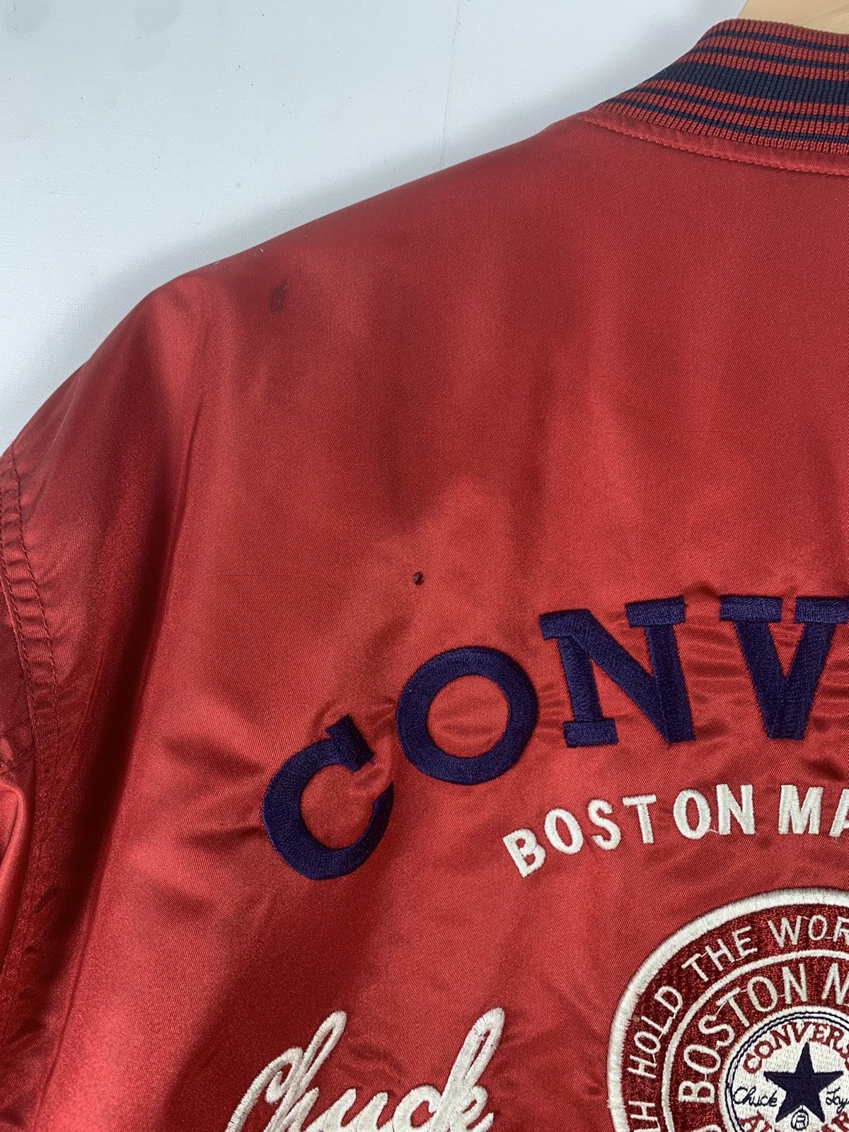 Converse Vintage Converse Bomber Jacket Embroidered Sweater Size US L / EU 52-54 / 3 - 8 Thumbnail