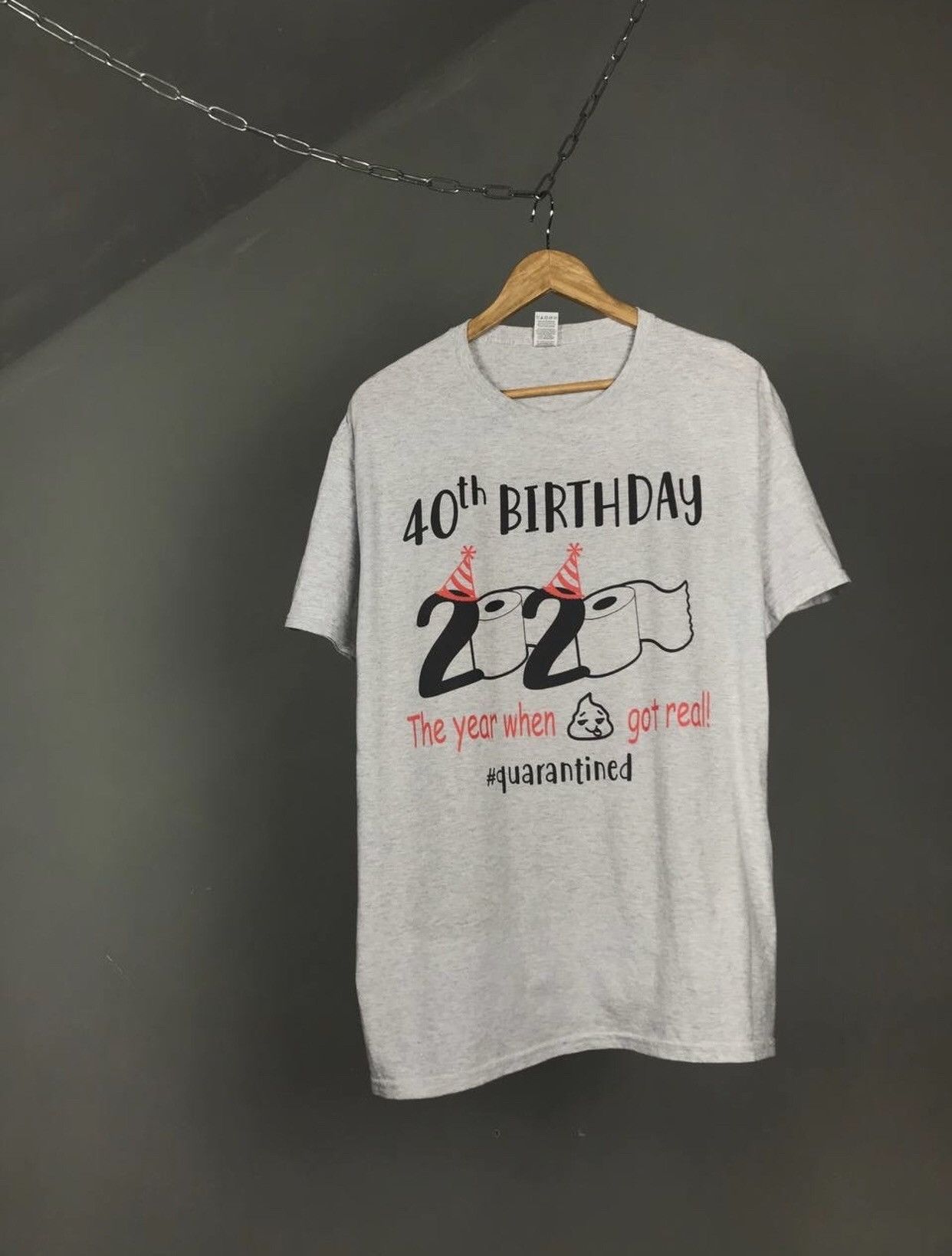 Other × Vintage Quarantined 2020 humor vintage streetwear gray tee Size US L / EU 52-54 / 3 - 1 Thumbnail