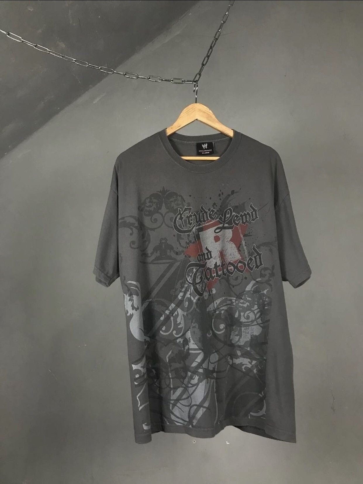 WWE WWE vintage wrestling overprinted gray tee Size US XL / EU 56 / 4 - 1 Thumbnail