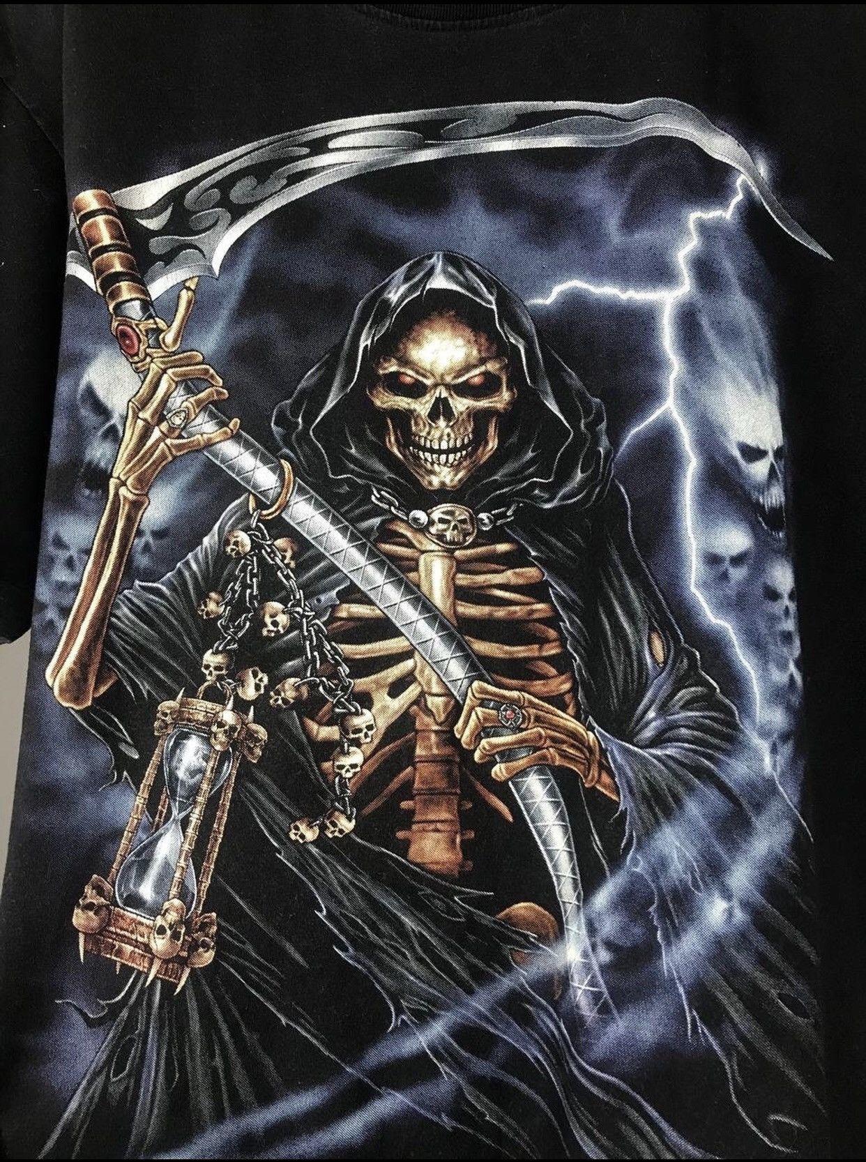 Vintage Skulls vintage rock overprinted tee Size US L / EU 52-54 / 3 - 3 Thumbnail