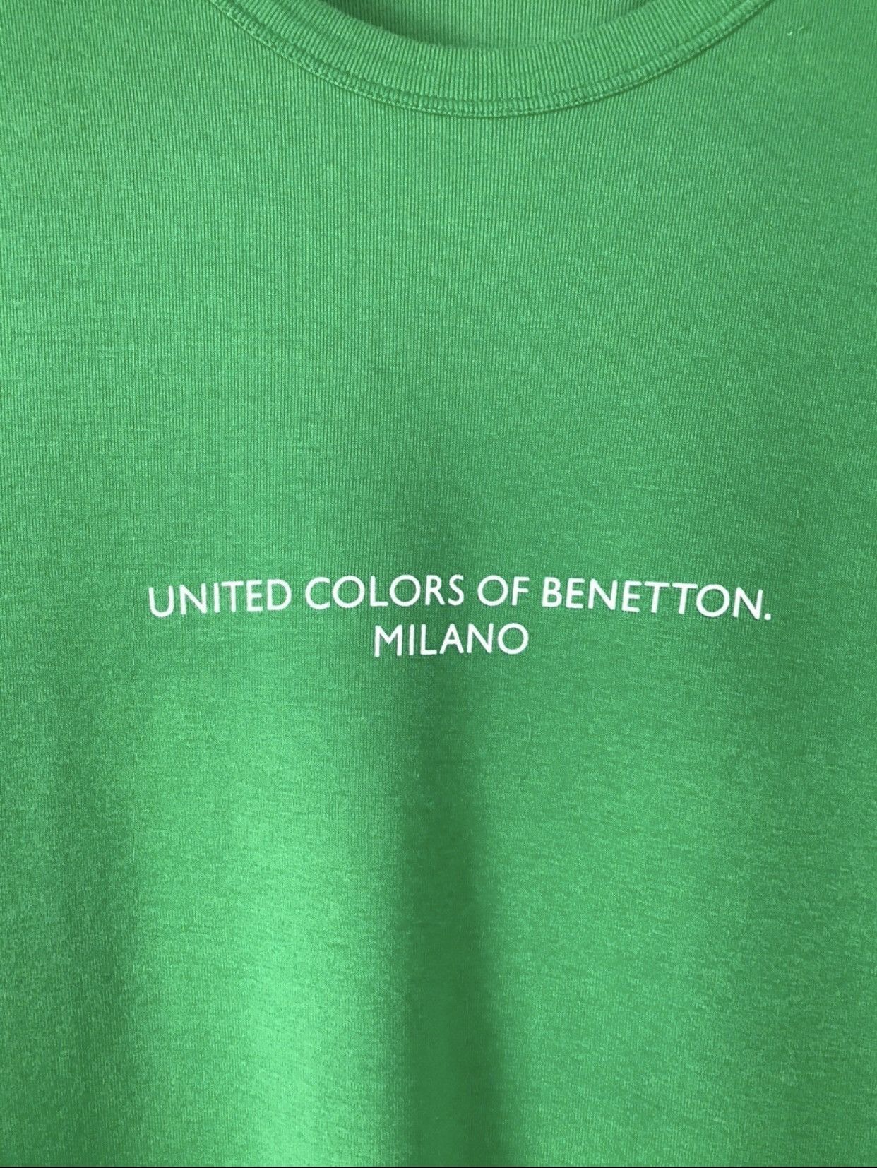 Benetton United Colors of Benetton green tee Size US L / EU 52-54 / 3 - 3 Thumbnail