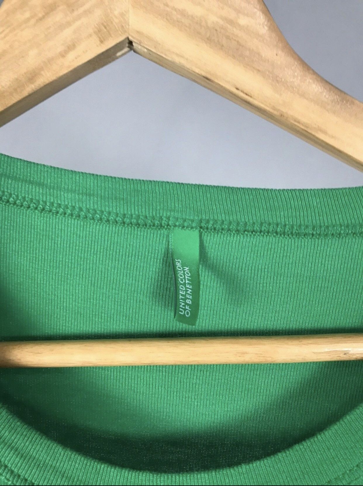 Benetton United Colors of Benetton green tee Size US L / EU 52-54 / 3 - 4 Thumbnail