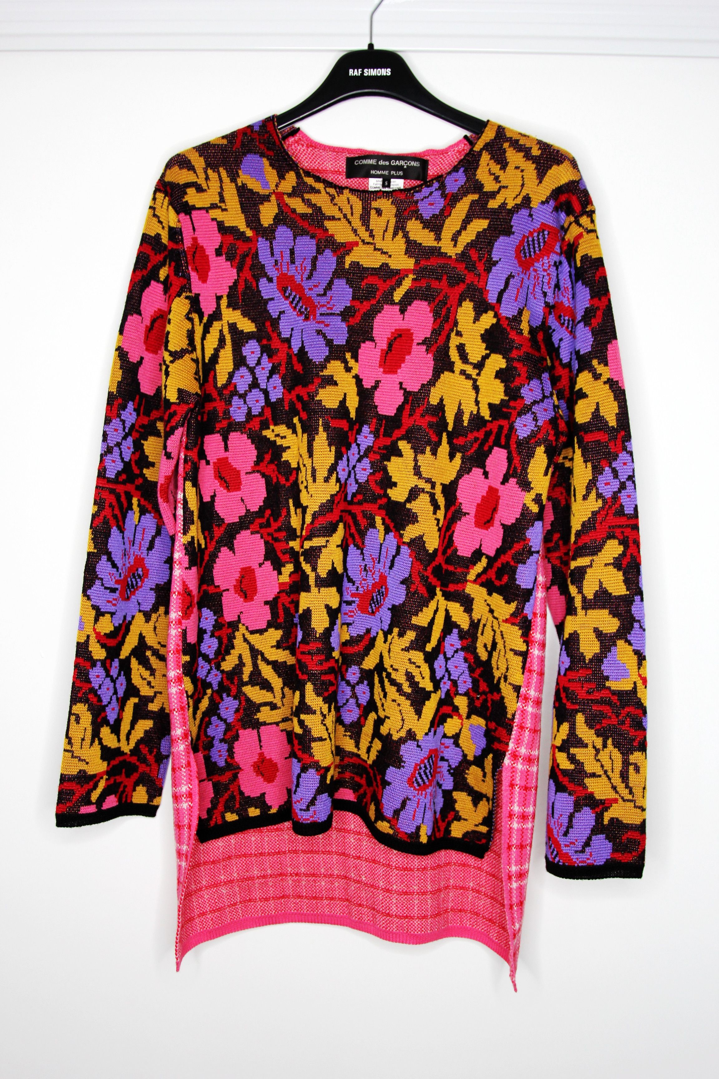 Comme des Garcons Homme Plus BNWT SS22 COMME DES GARCONS HOMME PLUS FLORAL SWEATER S Size US S / EU 44-46 / 1 - 2 Thumbnail