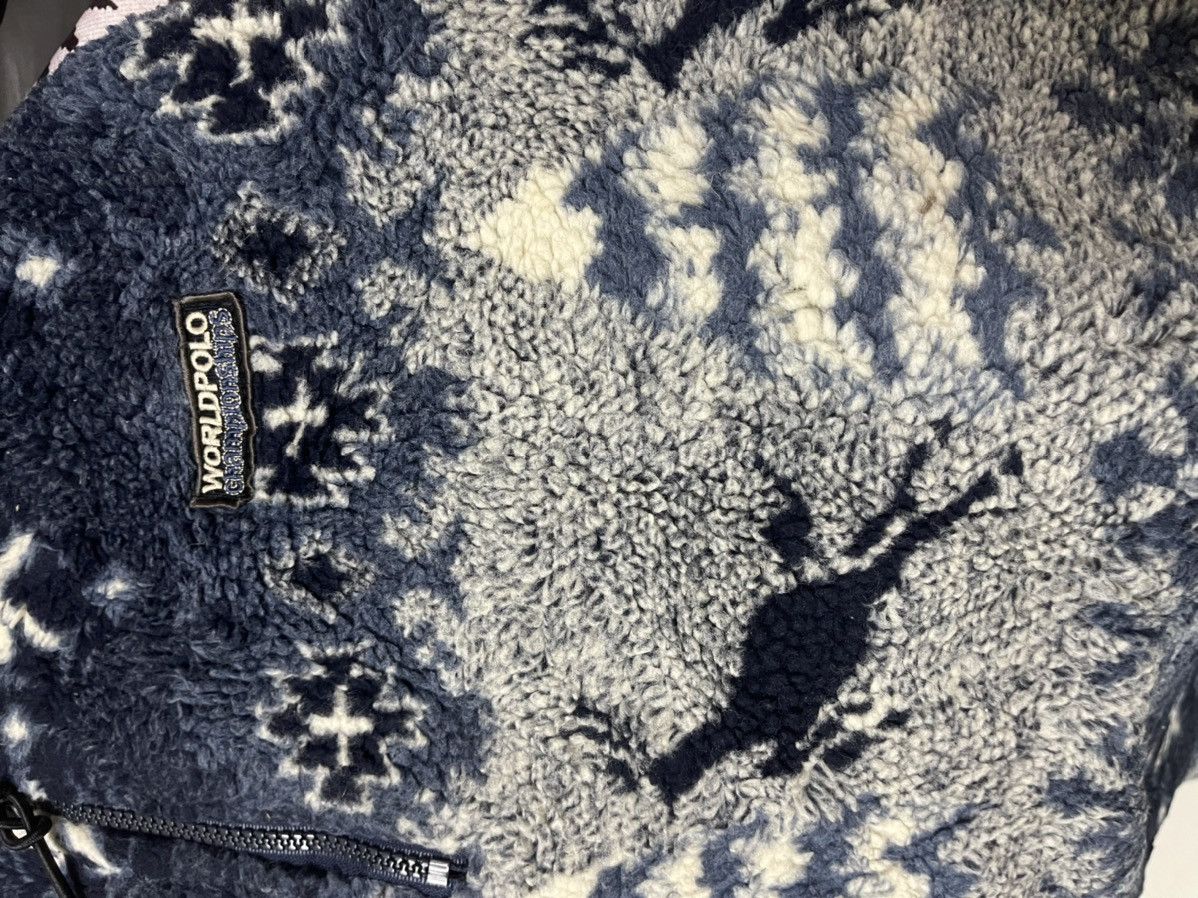 Vintage LUXURY VINTAGE WORLD POLO WINTER DEER SHERPA FLEECE NAVAJO Size US L / EU 52-54 / 3 - 5 Thumbnail