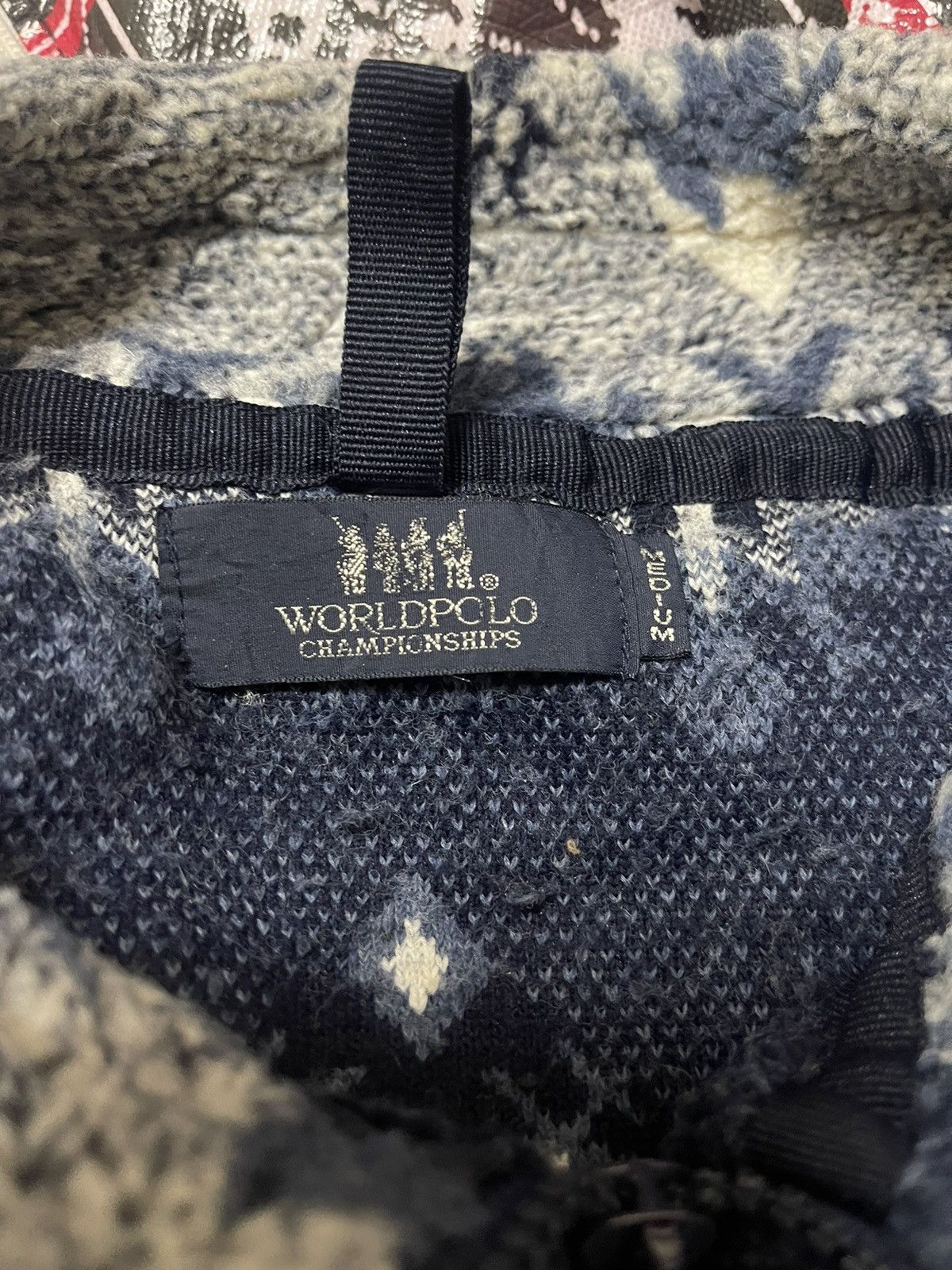 Vintage LUXURY VINTAGE WORLD POLO WINTER DEER SHERPA FLEECE NAVAJO Size US L / EU 52-54 / 3 - 3 Thumbnail
