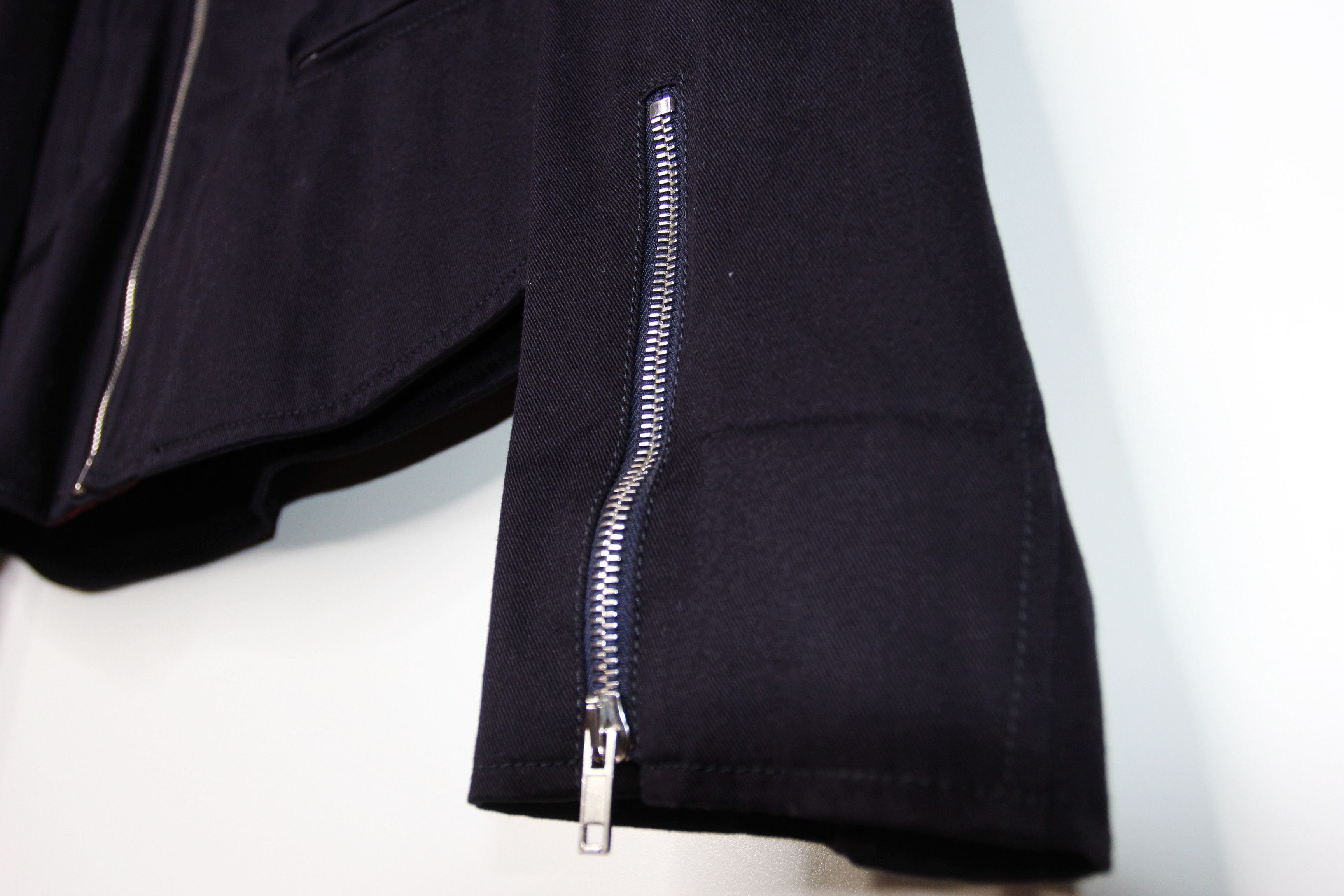 Raf Simons SS15 RAF SIMONS PERFECTO DARK NAVY BIKER JACKET 50 Size US M / EU 48-50 / 2 - 8 Thumbnail
