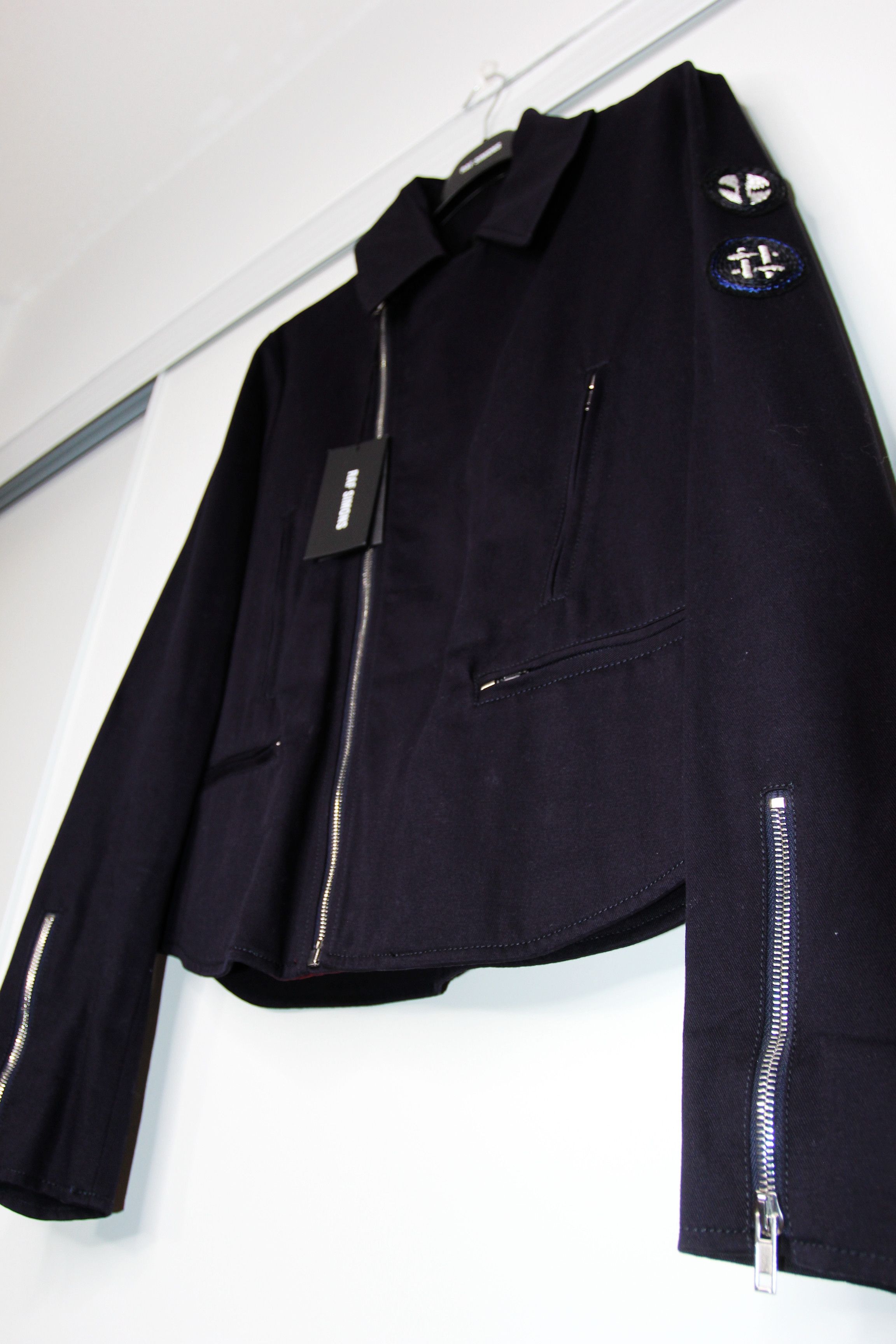 Raf Simons SS15 RAF SIMONS PERFECTO DARK NAVY BIKER JACKET 50 Size US M / EU 48-50 / 2 - 6 Thumbnail