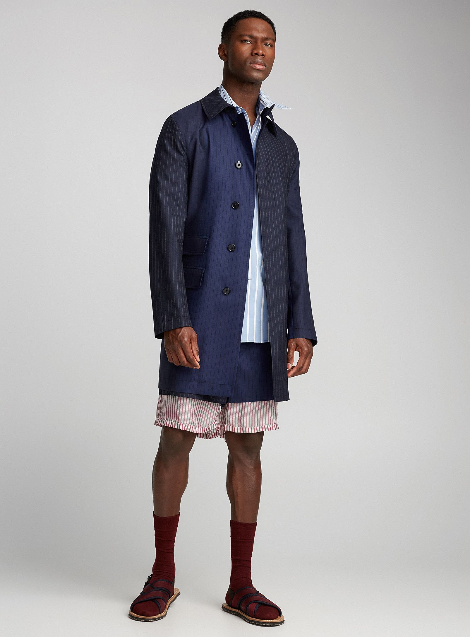 Marni BNWT SS18 MARNI TENNIS STRIPE DUSTER COAT 50 Size US M / EU 48-50 / 2 - 1 Thumbnail
