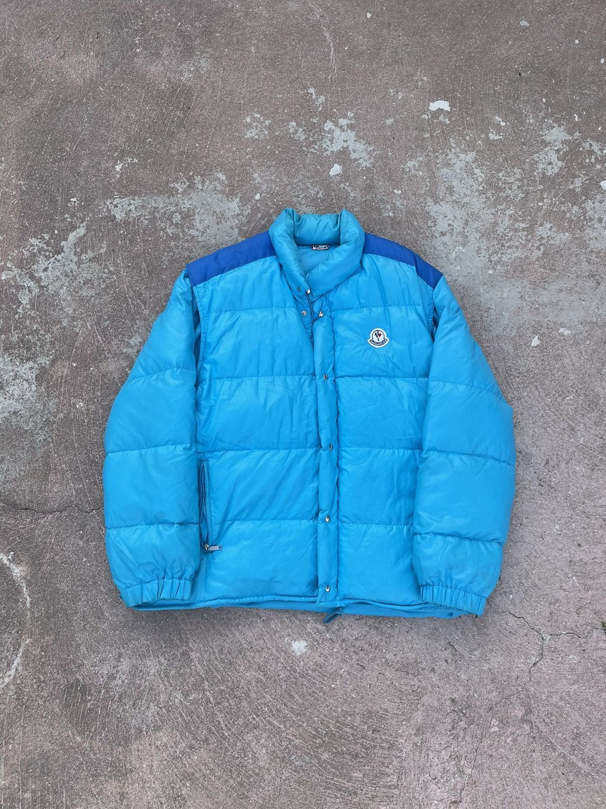 Moncler Grenoble Down Jacket Vest Blue Vintage 1990s RARE - Main Image