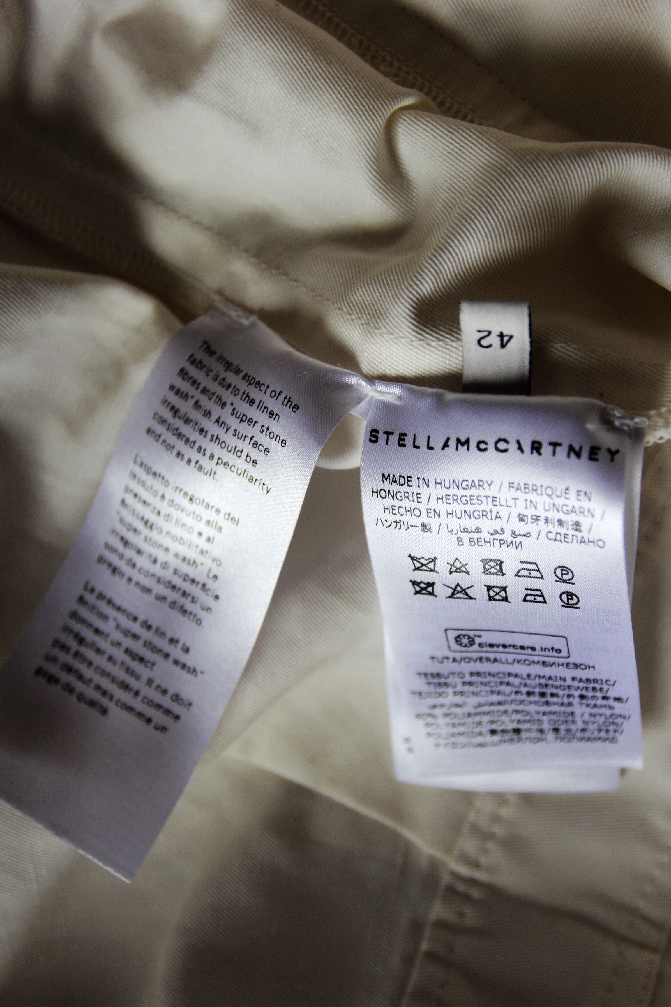 Stella McCartney BNWT SS21 STELLA MCCARTNEY ZIP DETAIL JUMPSUIT 42 Size 32" / US 10 / IT 46 - 10 Thumbnail