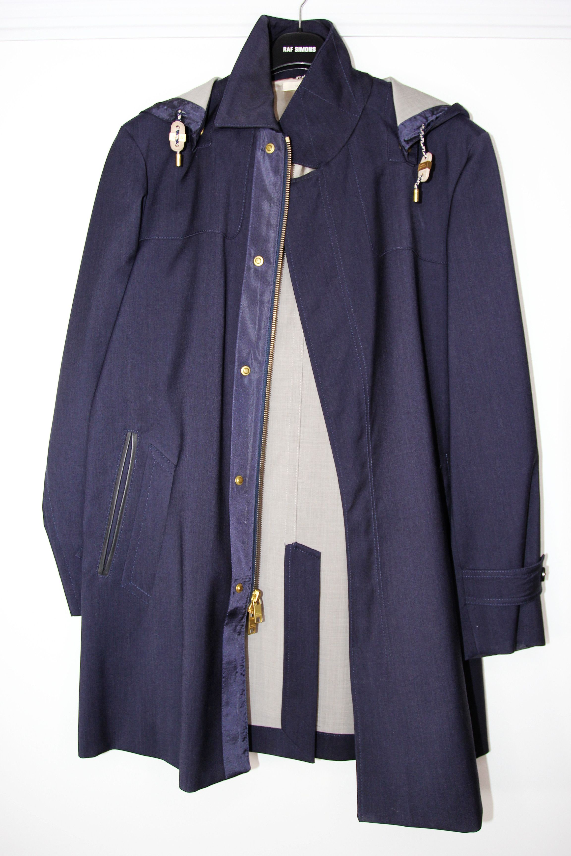 image of Ss12 Marc Jacobs Detachable Hooded Parka Coat 50 in Dark Navy, Men's (Size Medium)