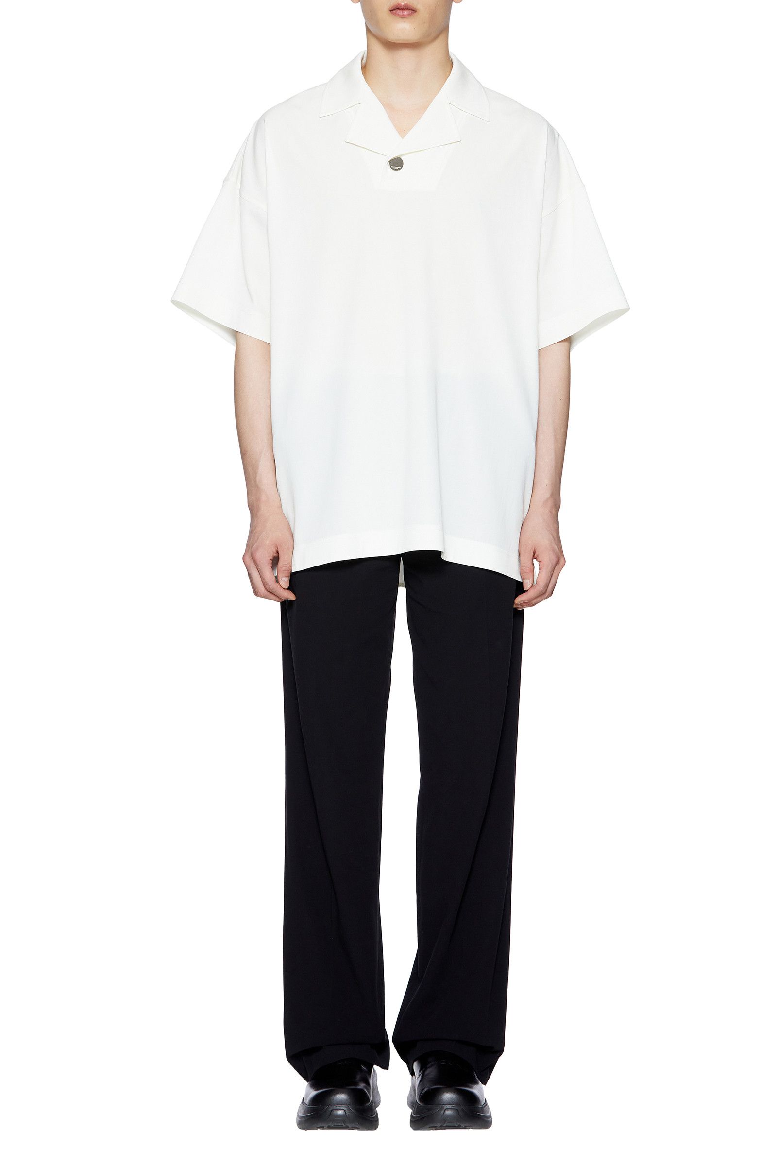 BNWT SS22 WOOYOUNGMI POLYESTER JERSEY POLO SHIRT 52
