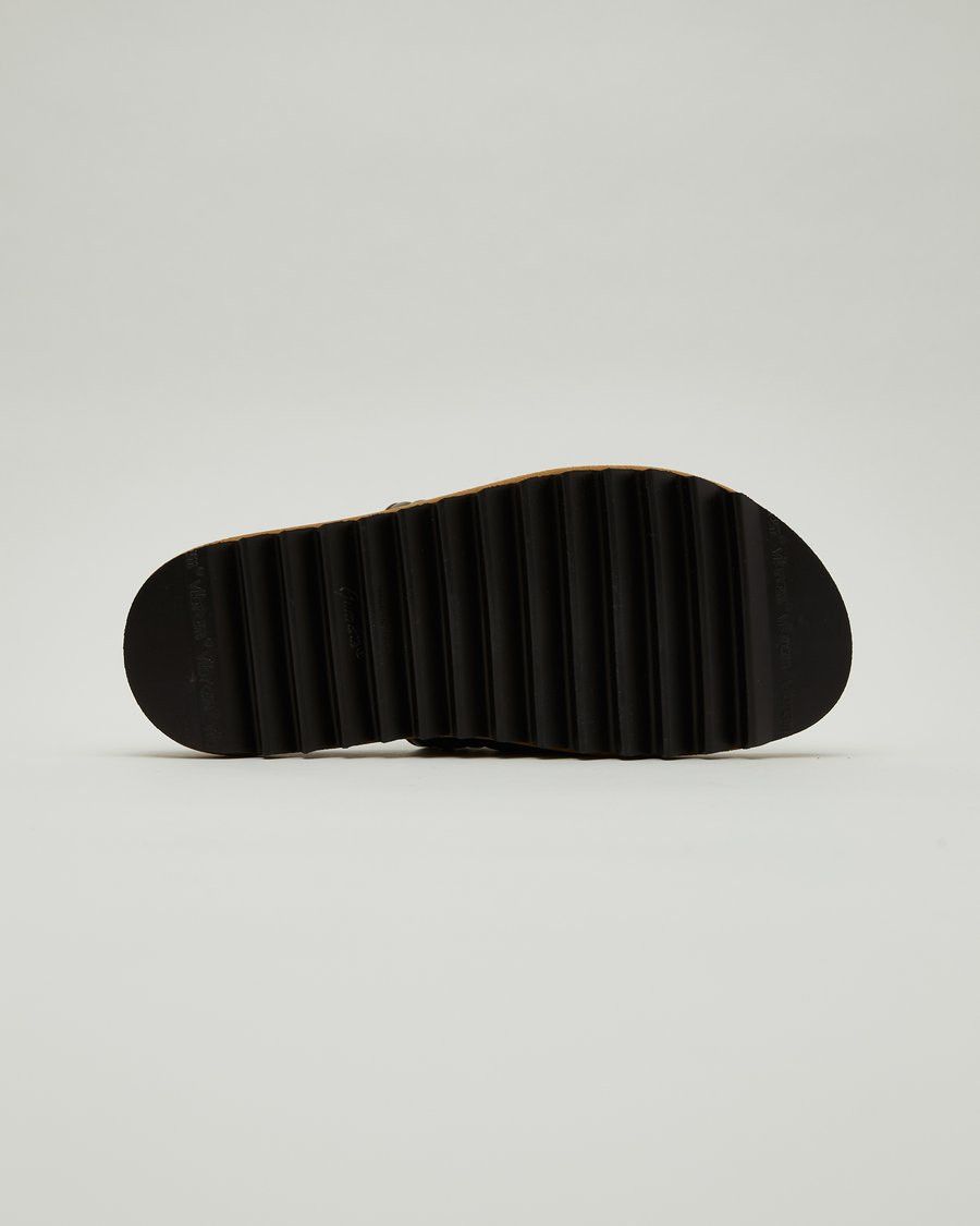 Dries Van Noten BNWT SS21 DRIES VAN NOTEN LEATHER STRAP SLIDERS OLIVE 44 Size US 11 / EU 44 - 13 Thumbnail