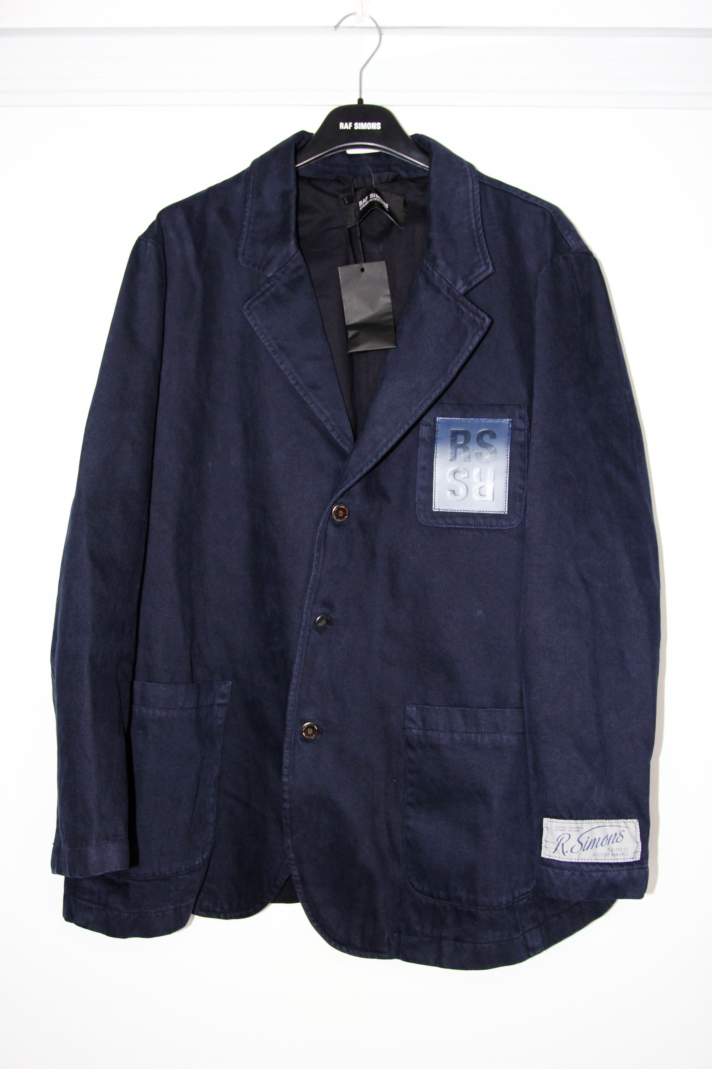 BNWT SS22 RAF SIMONS SCHOOL BOY DENIM BLAZER S