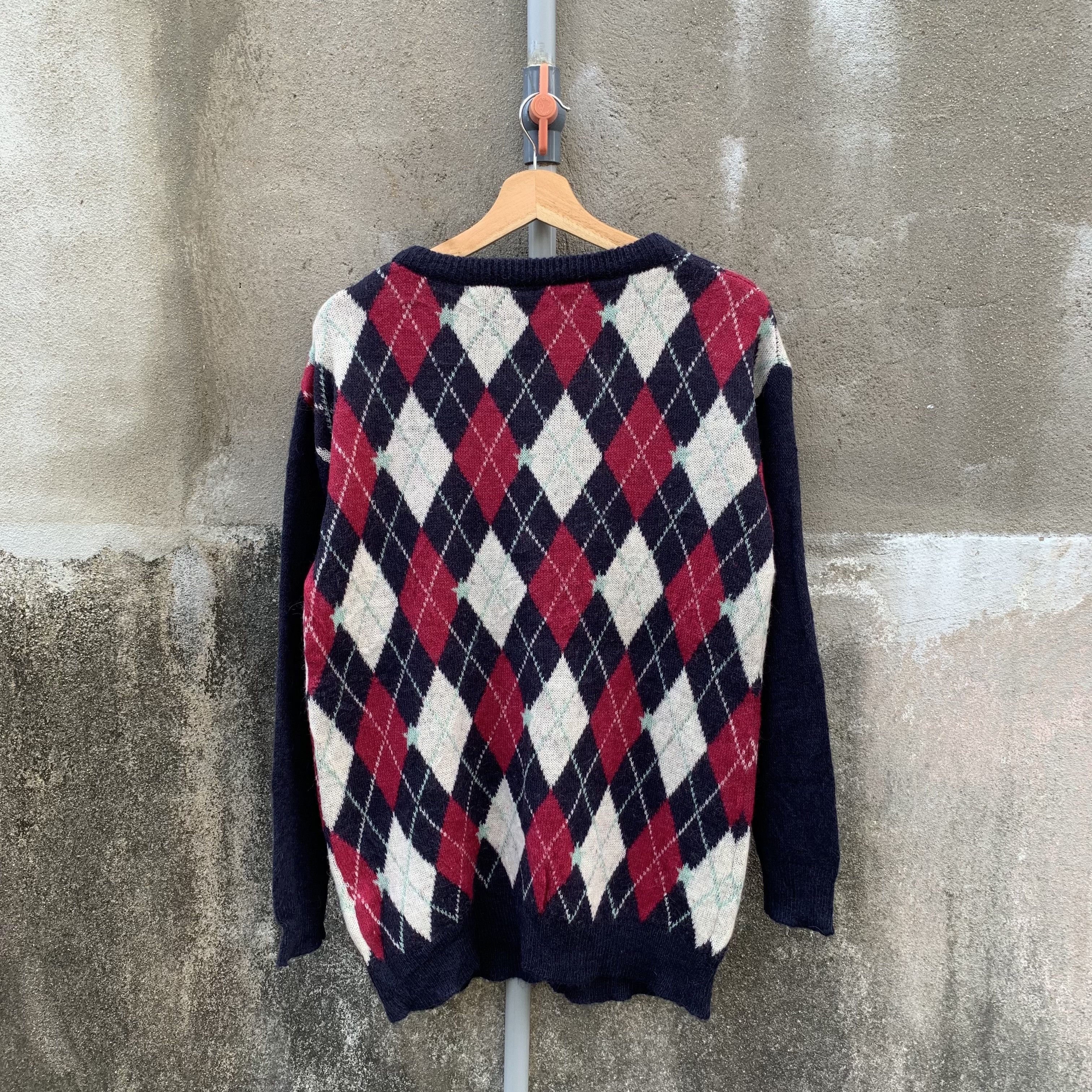 Aran Isles Knitwear Argyle Pattern Cardigan Sweater Medium Size Size US M / EU 48-50 / 2 - 9 Thumbnail